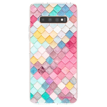 Picasee silikónový prehľadný obal pre Samsung Galaxy S10 Plus G975 - Farebná strecha