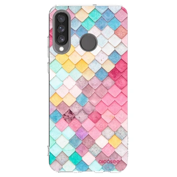 Picasee silikónový prehľadný obal pre Huawei P30 Lite - Farebná strecha