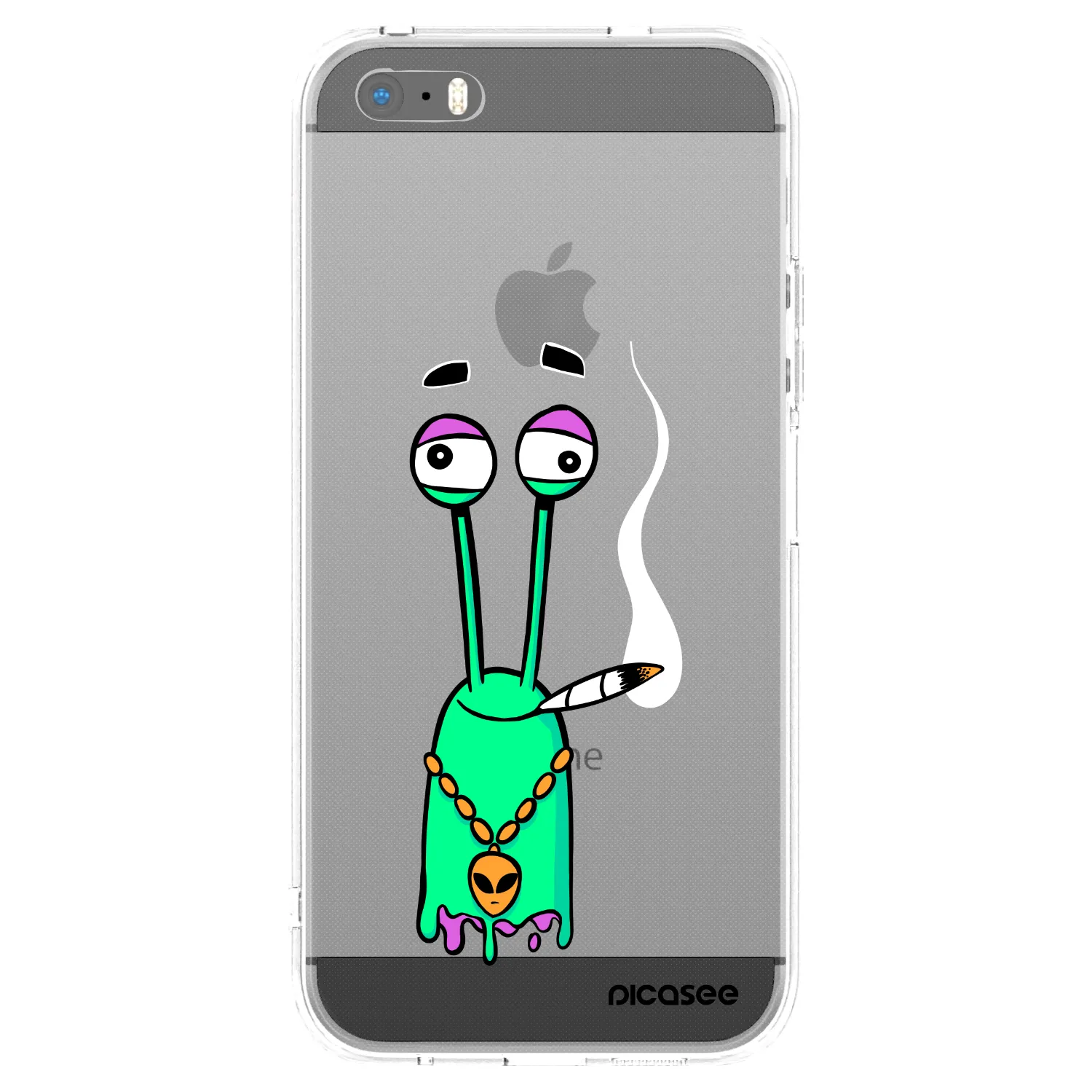 Picasee silikónový prehľadný obal pre Apple iPhone 5/5S/SE - Earth - Sám doma