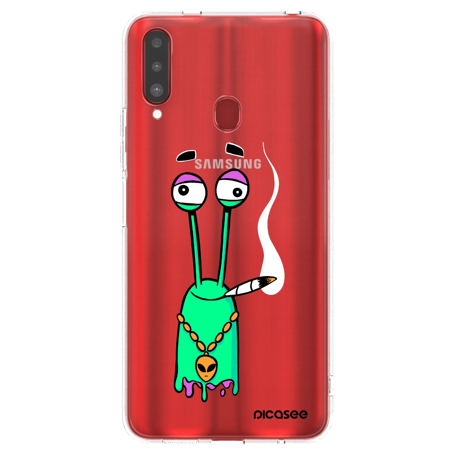 Picasee silikónový prehľadný obal pre Samsung Galaxy A20s - Earth - Sám doma