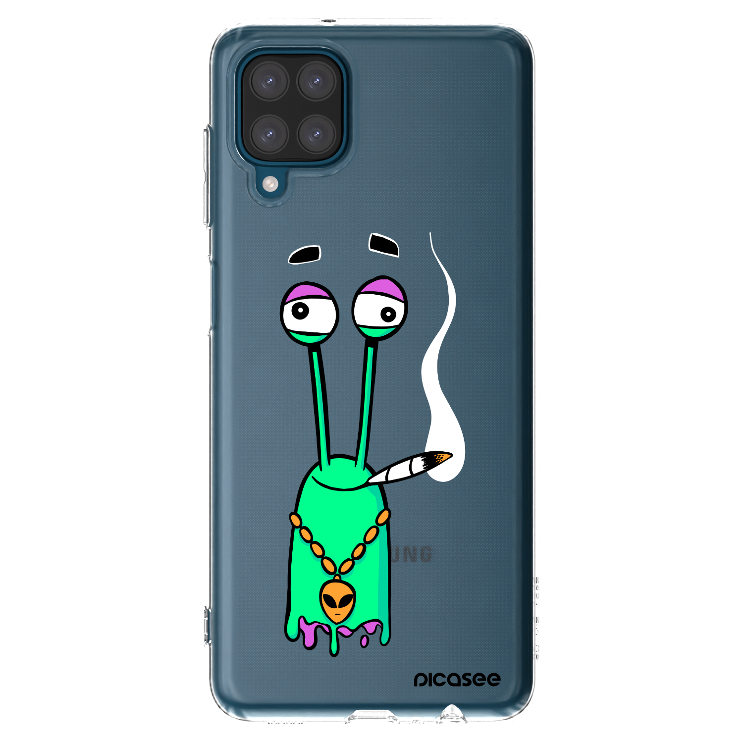 Picasee silikónový prehľadný obal pre Samsung Galaxy A12 A125F - Earth - Sám doma
