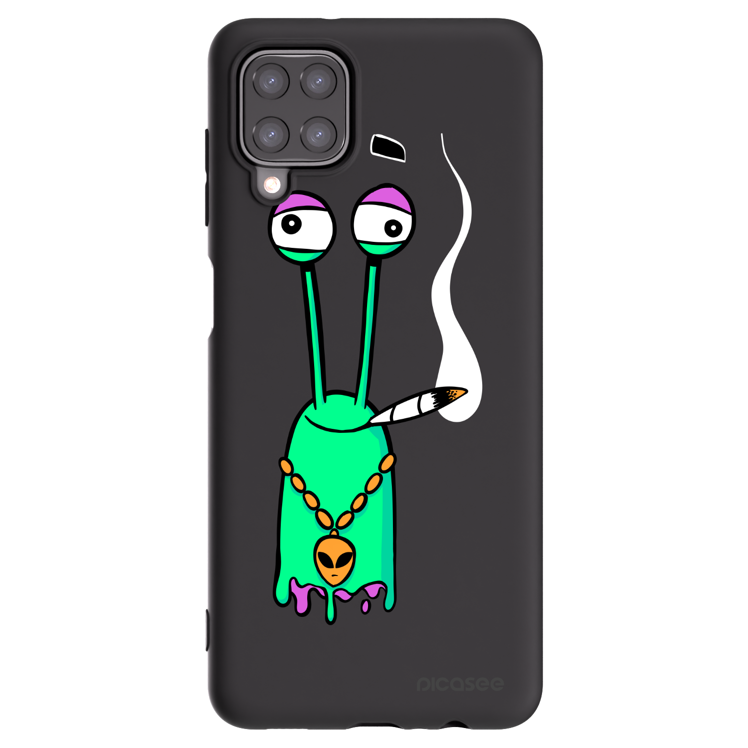 Picasee silikónový čierny obal pre Samsung Galaxy A12 A125F - Earth - Sám doma