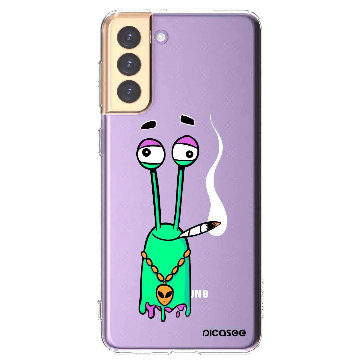Picasee silikónový prehľadný obal pre Samsung Galaxy S21+ 5G G996F - Earth - Sám doma