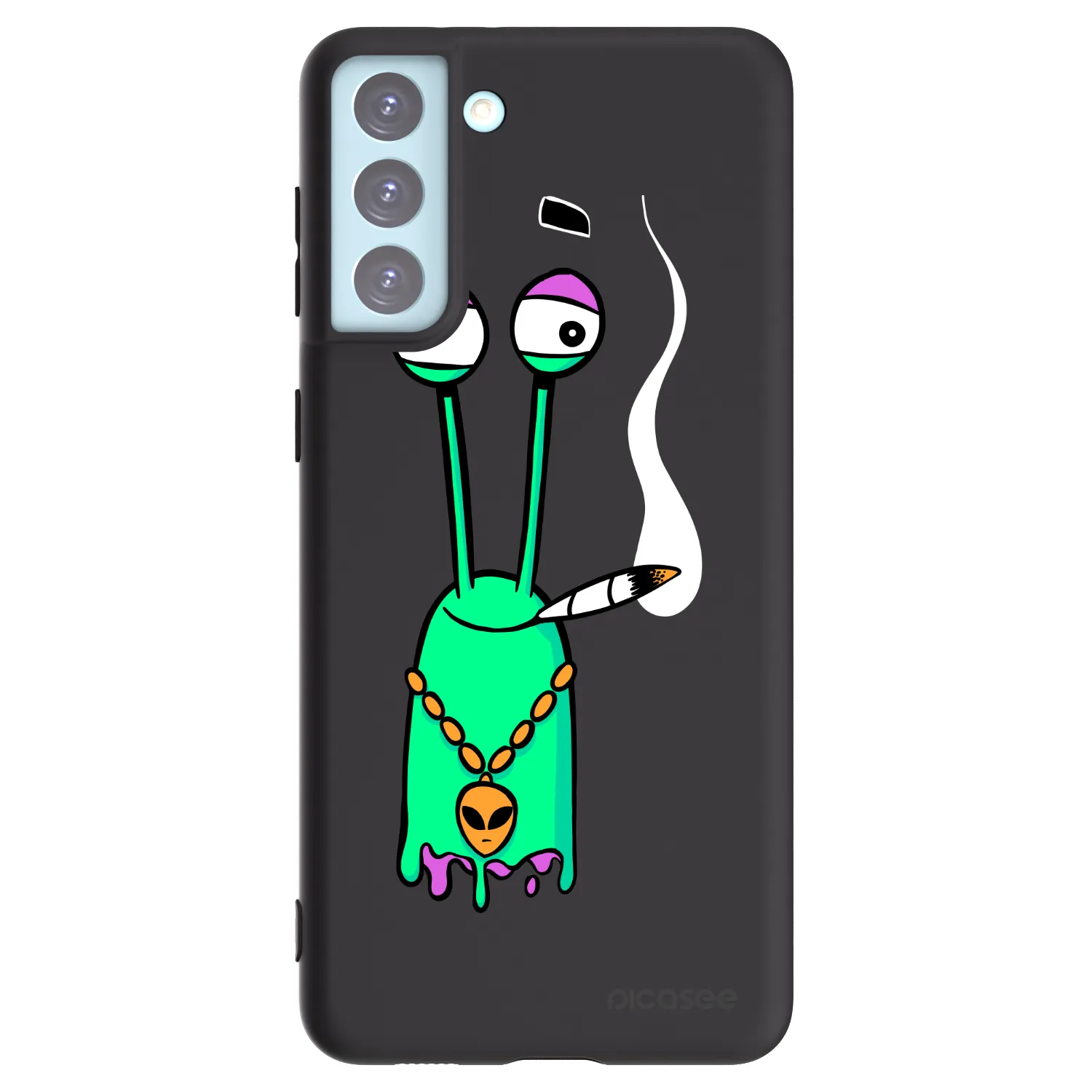 Picasee silikónový čierny obal pre Samsung Galaxy S21+ 5G G996F - Earth - Sám doma