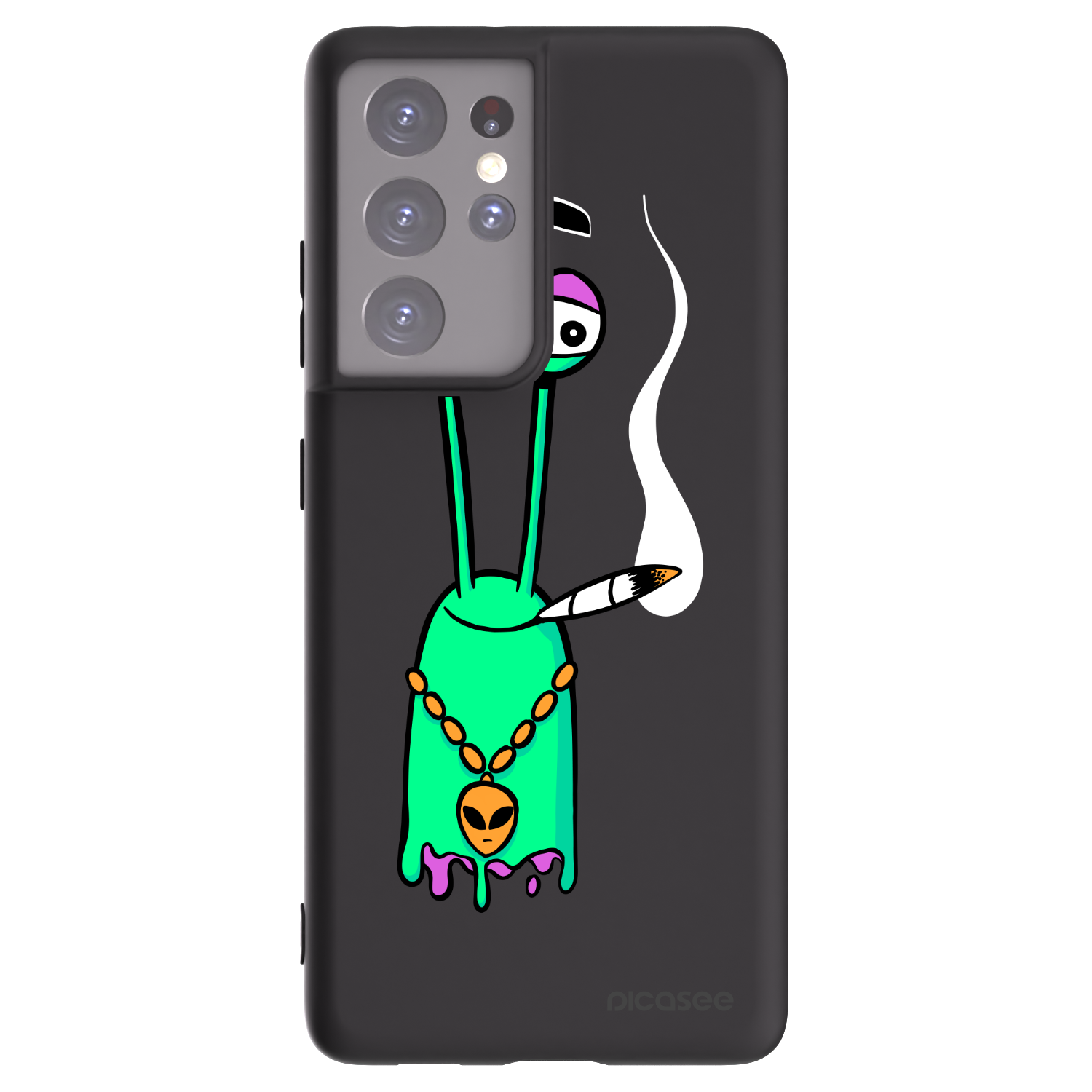 Picasee silikónový čierny obal pre Samsung Galaxy S21 Ultra 5G G998B - Earth - Sám doma