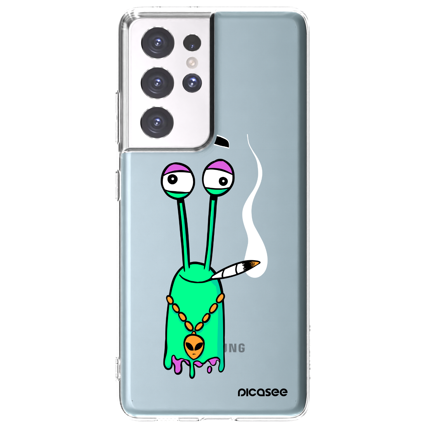 Picasee silikónový prehľadný obal pre Samsung Galaxy S21 Ultra 5G G998B - Earth - Sám doma