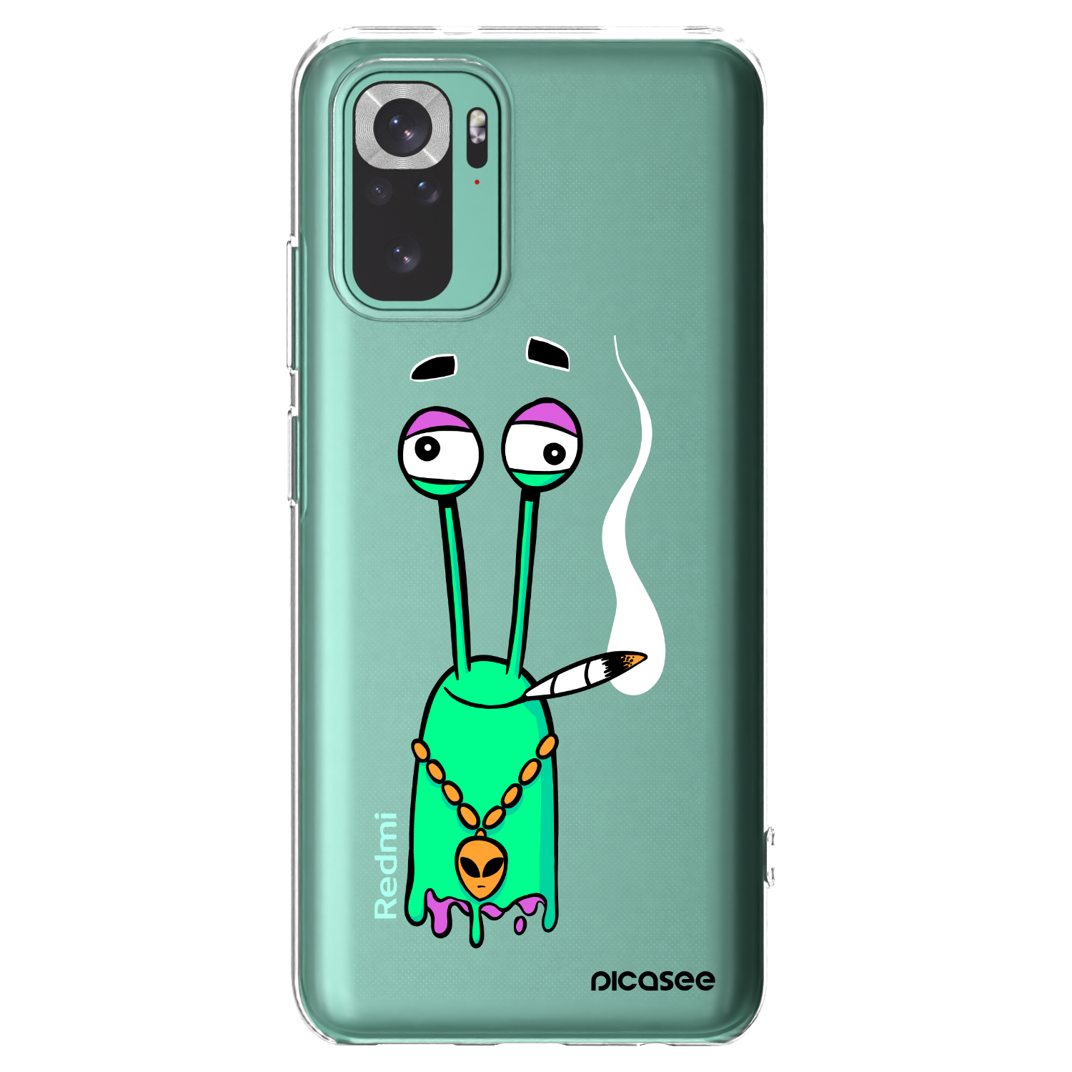 Picasee silikónový prehľadný obal pre Xiaomi Redmi Note 10 Pro - Earth - Sám doma