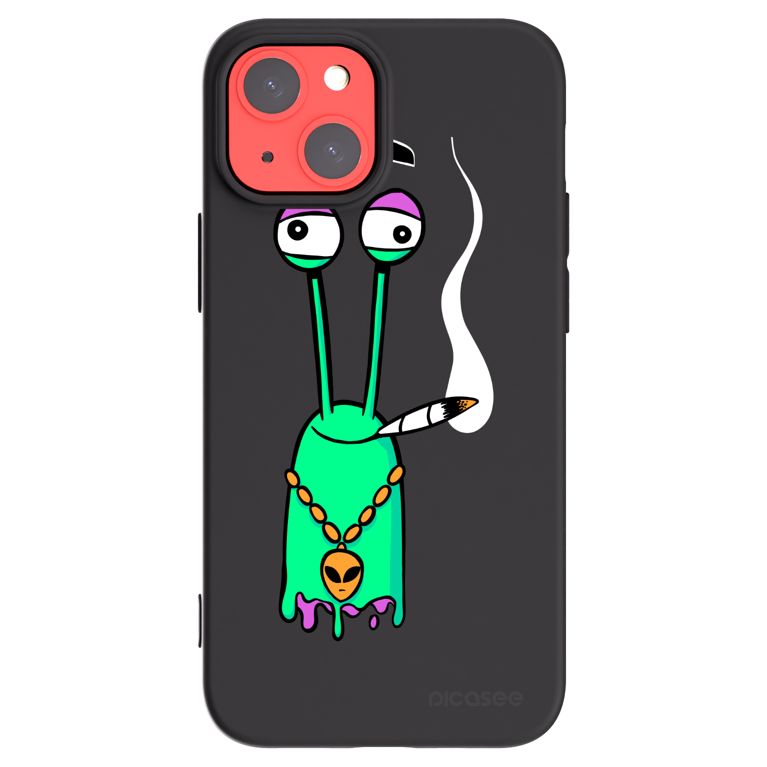 Silikónový čierny obal pre Apple iPhone 13 mini - Earth - Sám doma
