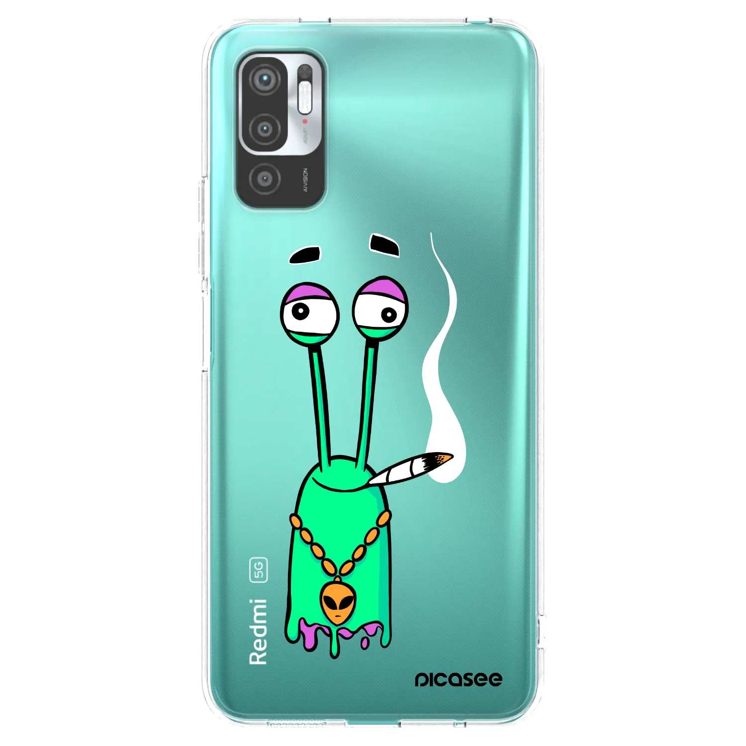 Picasee silikónový prehľadný obal pre Xiaomi Redmi Note 10 5G - Earth - Sám doma