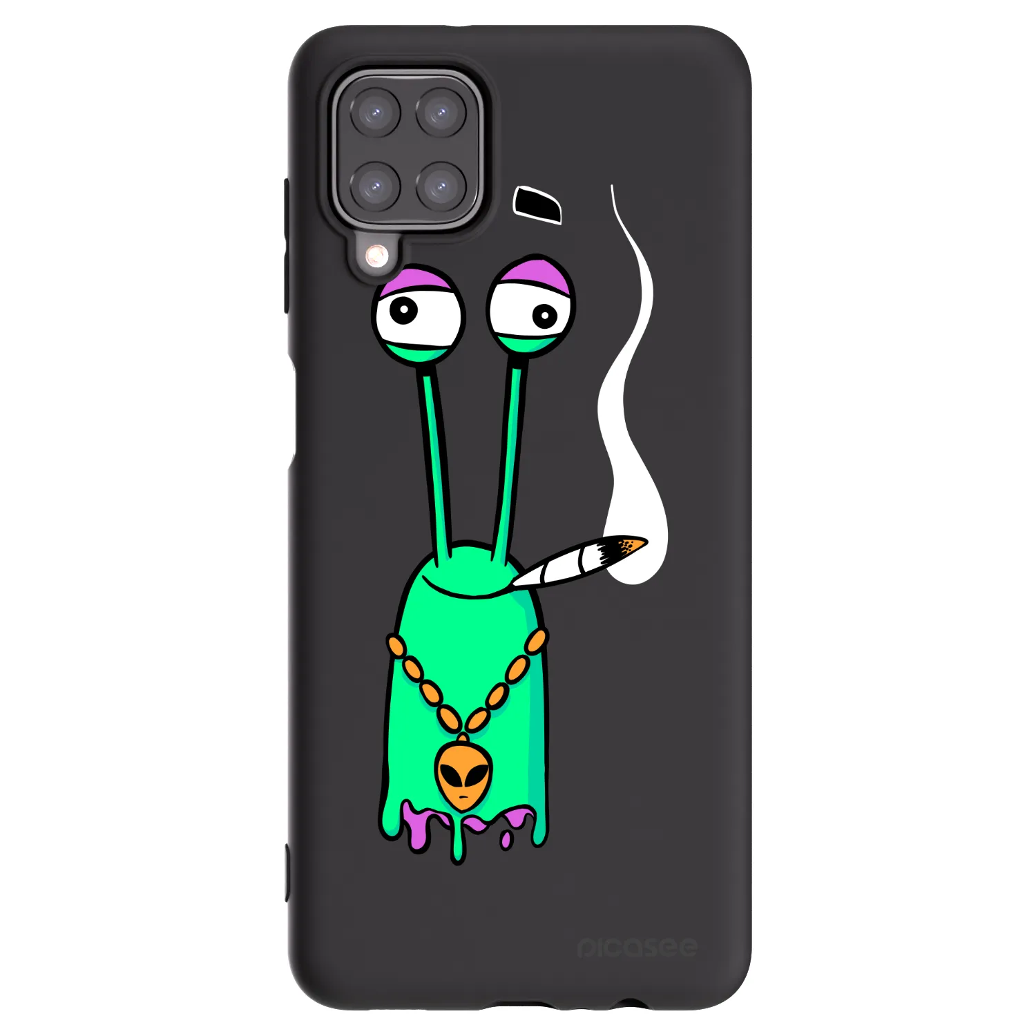 Picasee silikónový čierny obal pre Samsung Galaxy M12 M127F - Earth - Sám doma