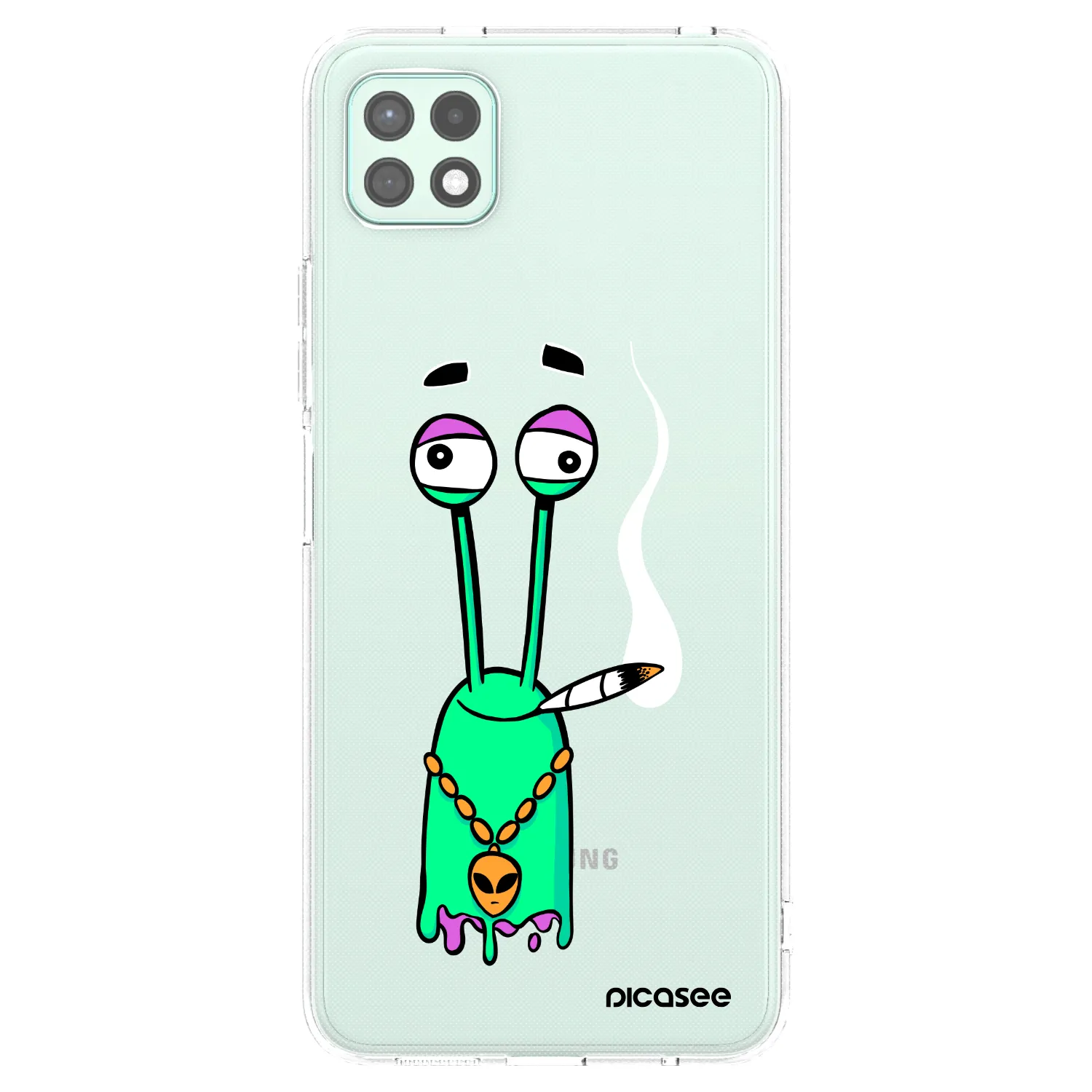 Picasee silikónový prehľadný obal pre Samsung Galaxy A22 A226B 5G - Earth - Sám doma
