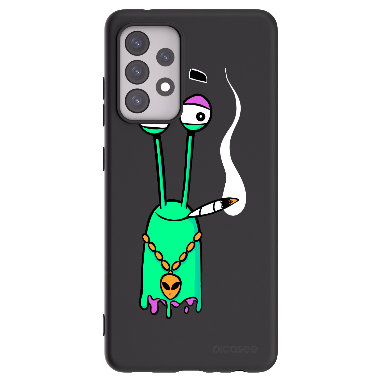 Picasee silikónový čierny obal pre Samsung Galaxy A52s 5G A528B - Earth - Sám doma