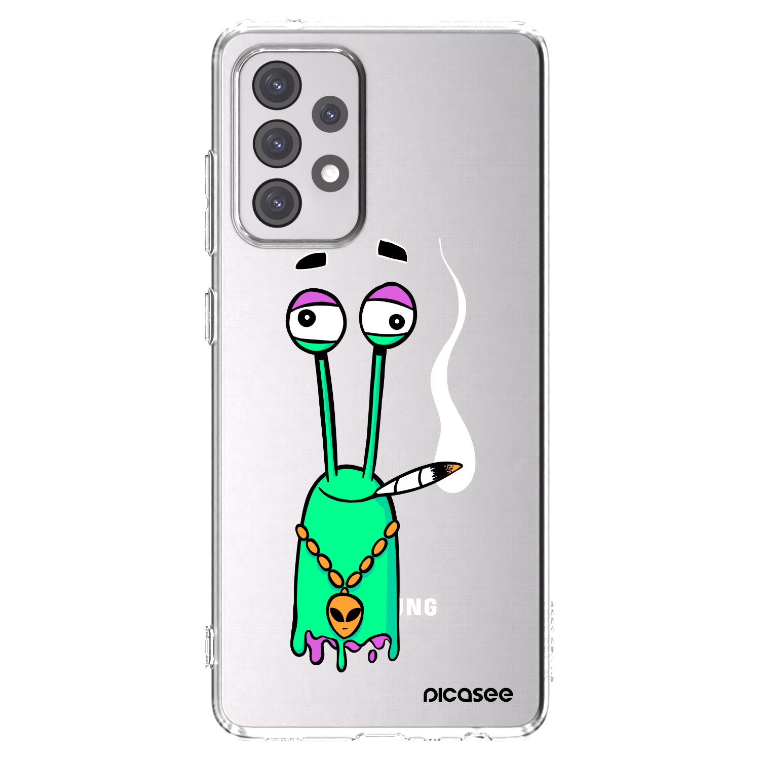 Picasee silikónový prehľadný obal pre Samsung Galaxy A52s 5G A528B - Earth - Sám doma