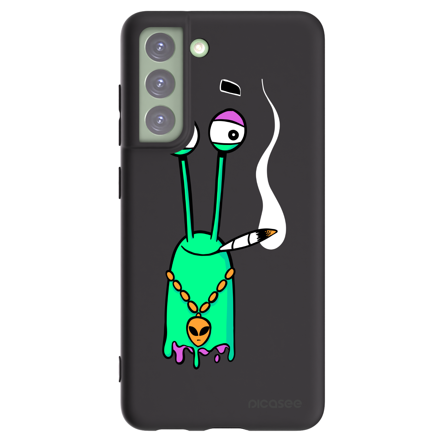 Picasee silikónový čierny obal pre Samsung Galaxy S21 FE 5G - Earth - Sám doma