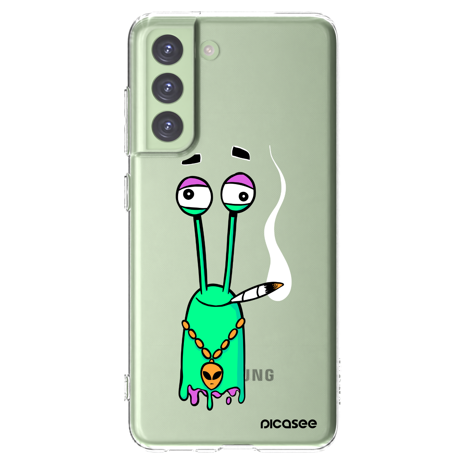 Picasee silikónový prehľadný obal pre Samsung Galaxy S21 FE 5G - Earth - Sám doma