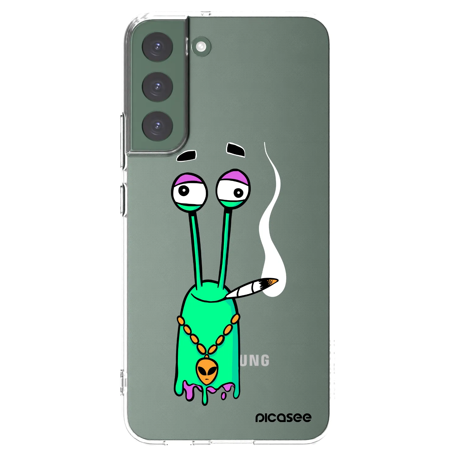 Picasee silikónový prehľadný obal pre Samsung Galaxy S22+ 5G - Earth - Sám doma