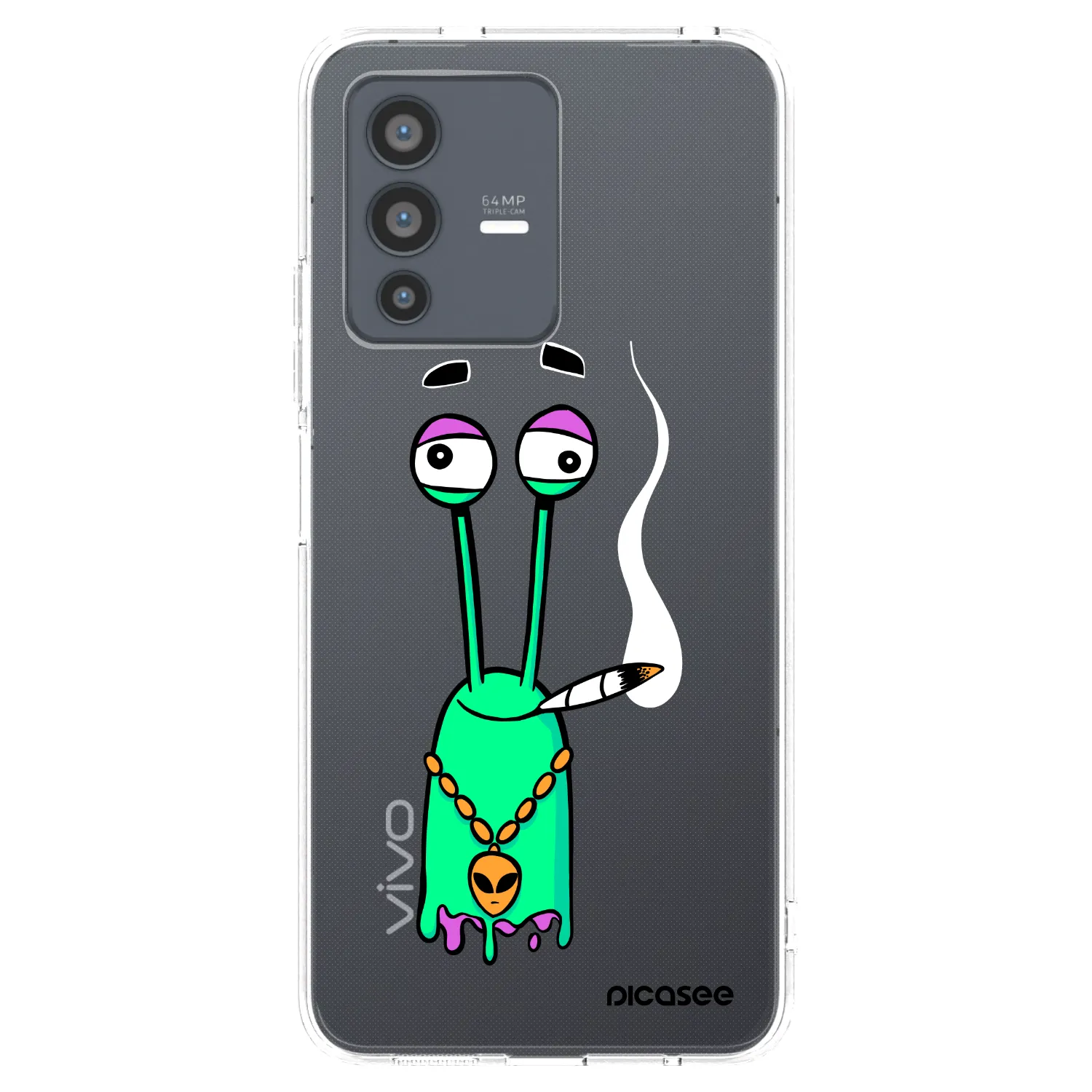 Picasee silikónový prehľadný obal pre Vivo V23 5G - Earth - Sám doma