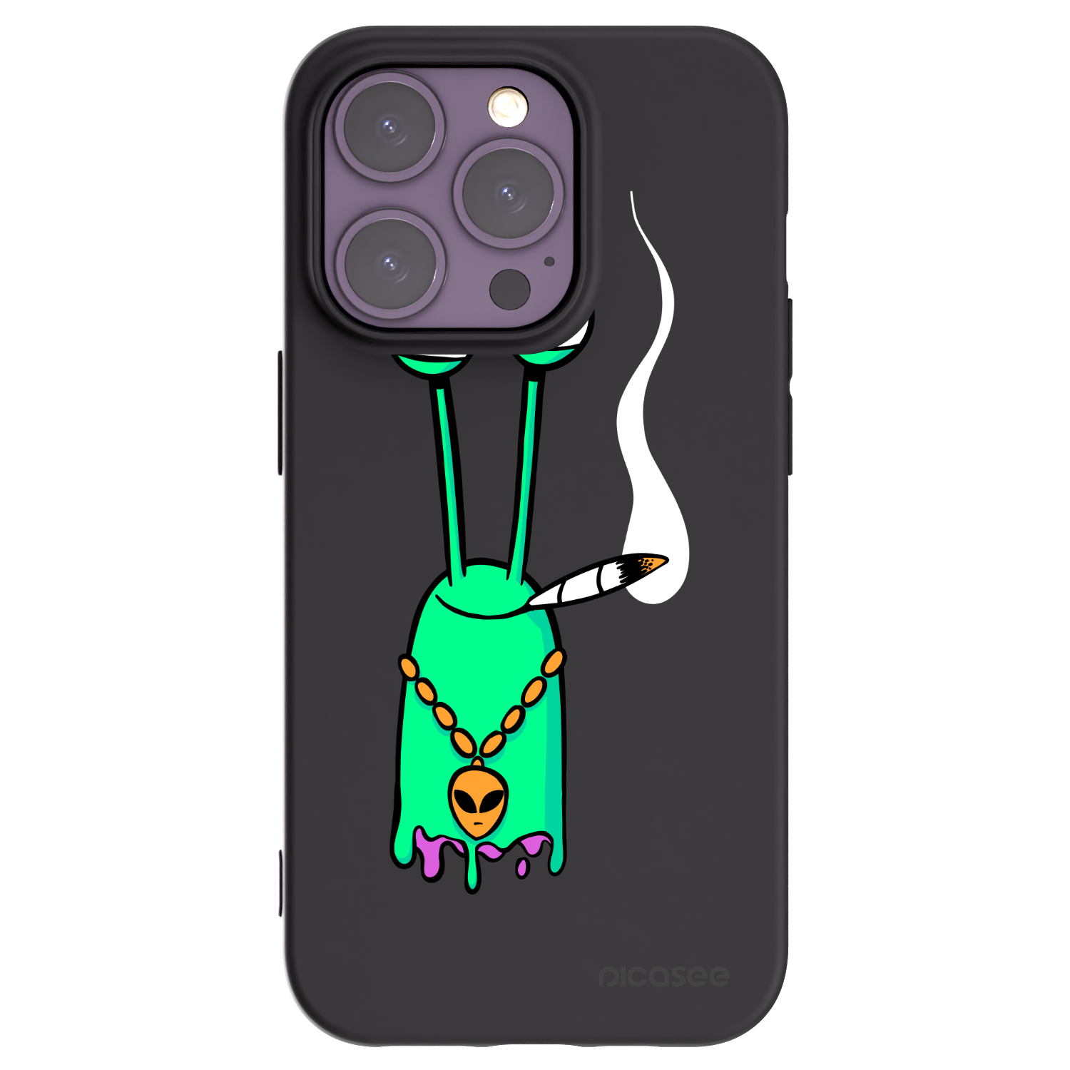 Picasee silikónový čierny obal pre Apple iPhone 14 Pro - Earth - Sám doma