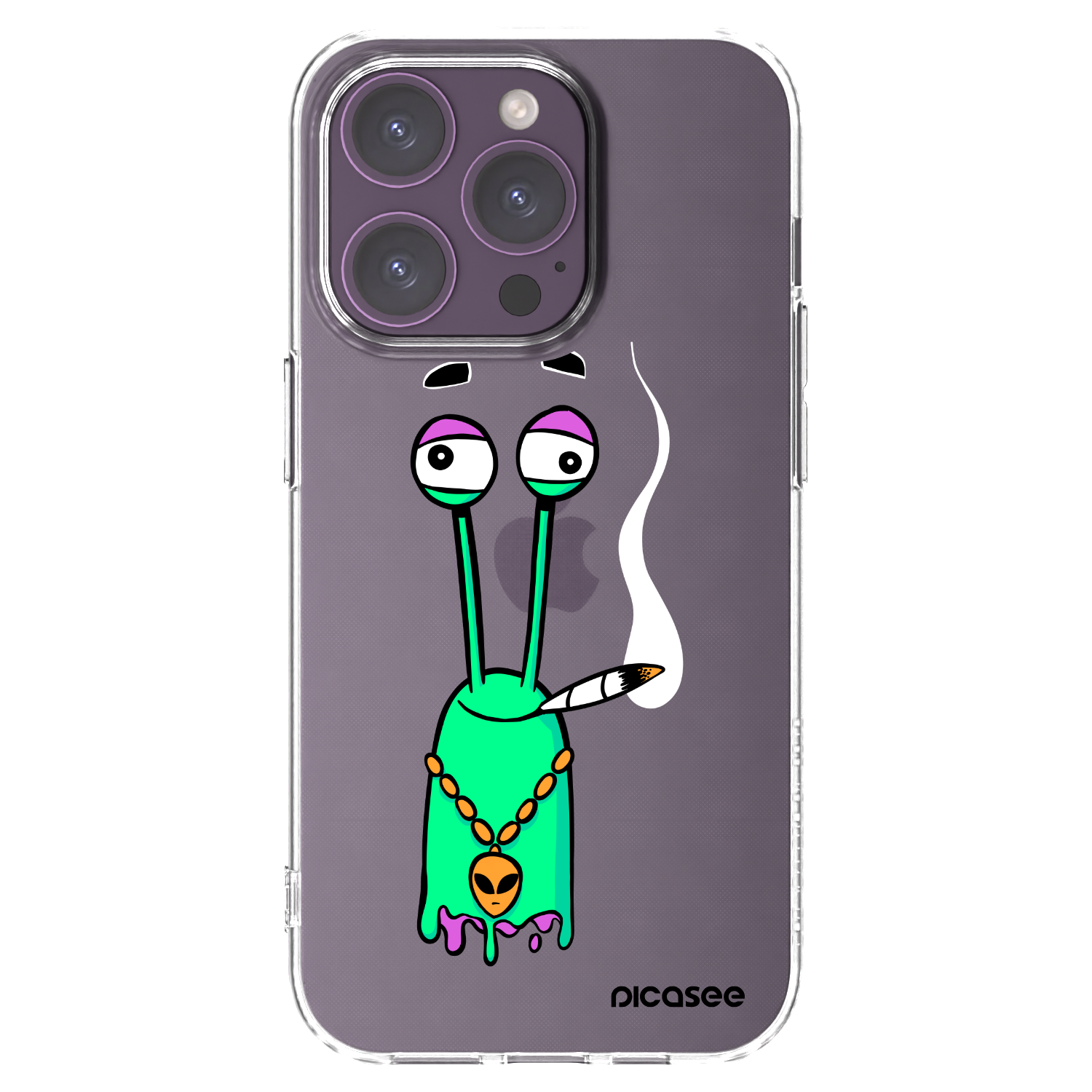 Picasee silikónový prehľadný obal pre Apple iPhone 14 Pro - Earth - Sám doma