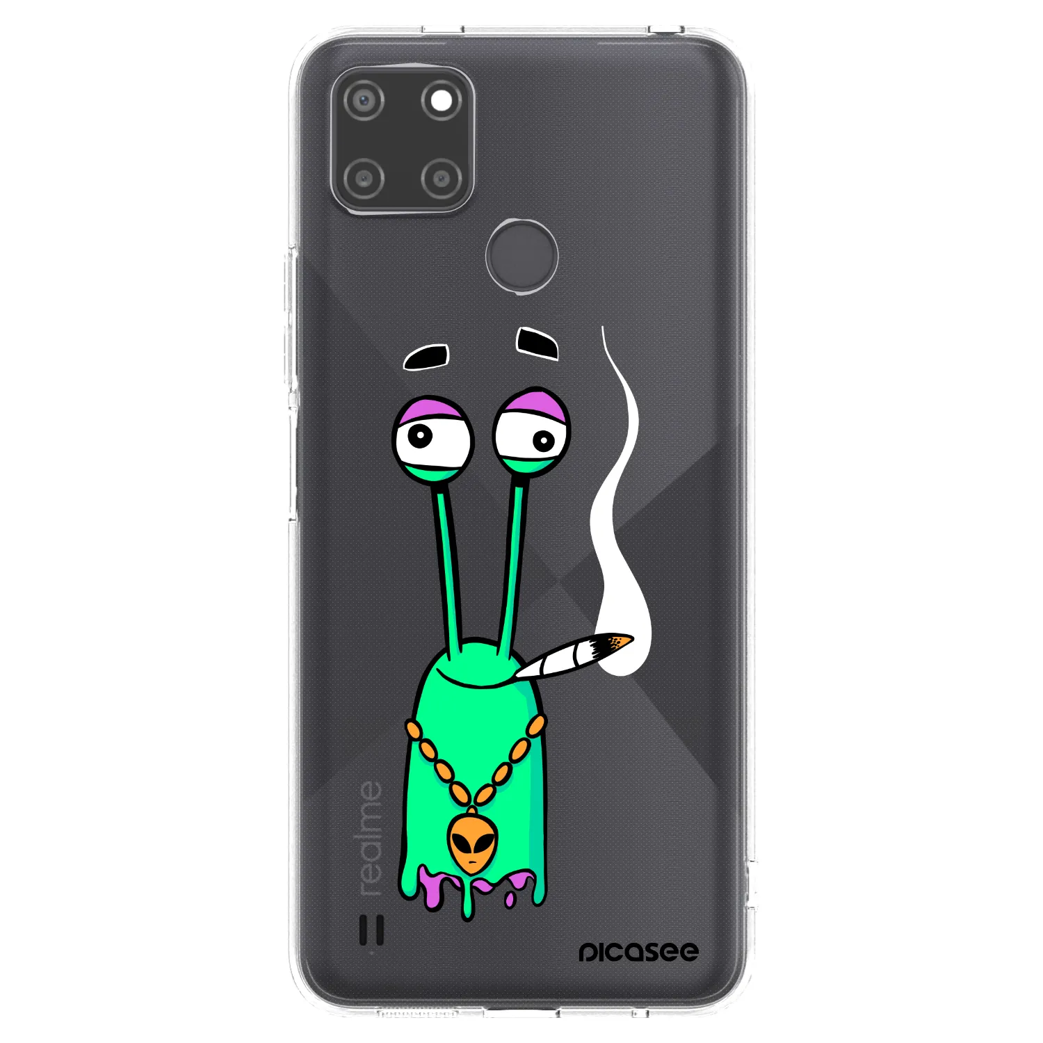 Picasee silikónový prehľadný obal pre Realme C21Y - Earth - Sám doma