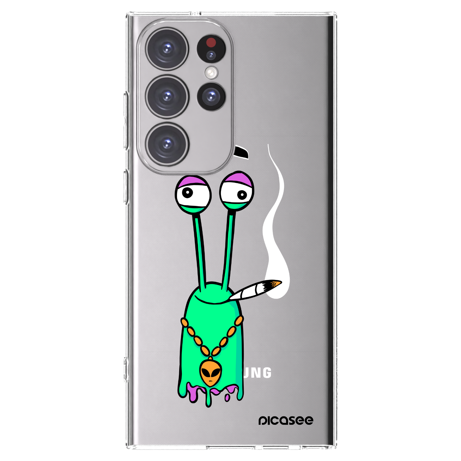 Picasee silikónový prehľadný obal pre Samsung Galaxy S23 Ultra 5G - Earth - Sám doma