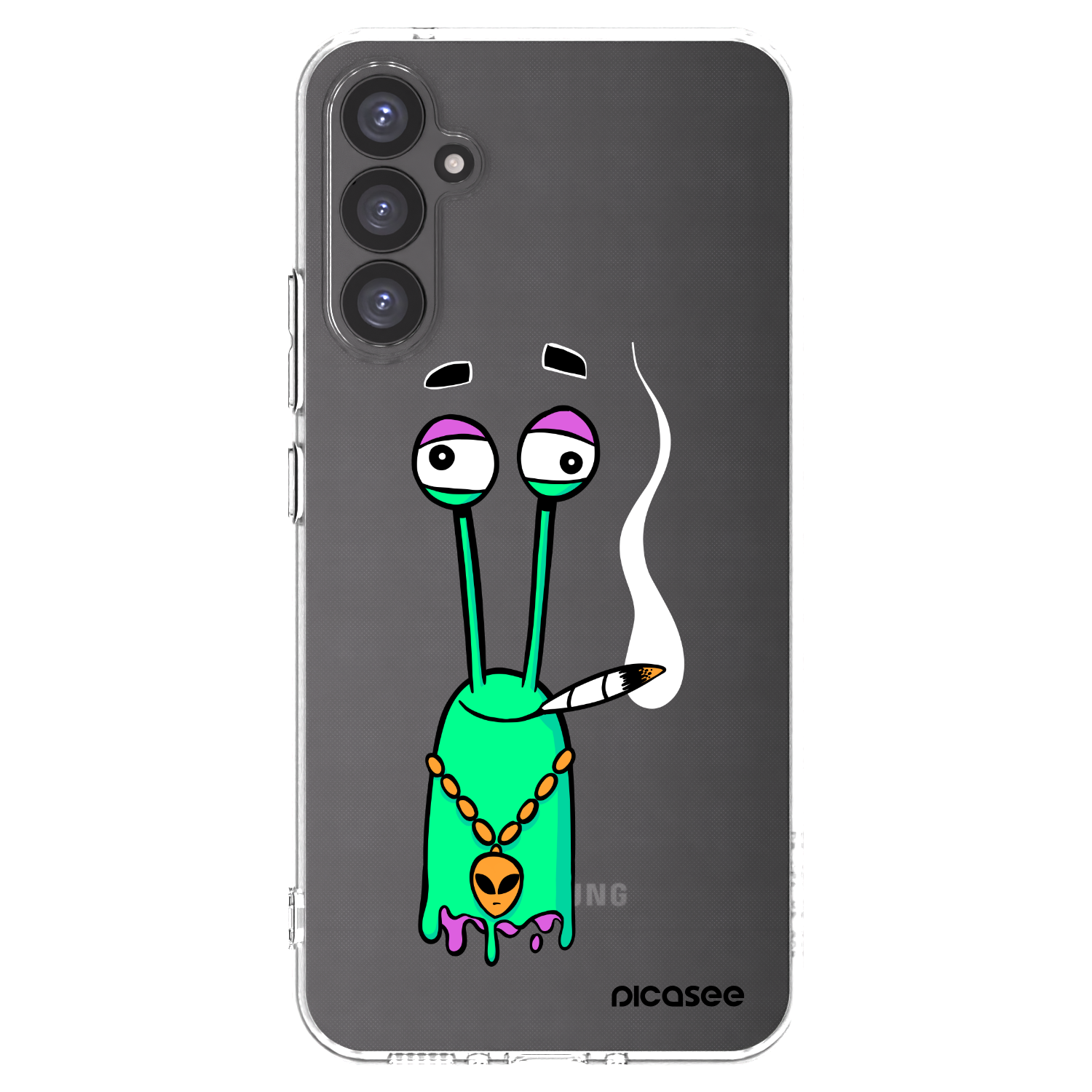 Picasee silikónový prehľadný obal pre Samsung Galaxy A34 5G A346B - Earth - Sám doma