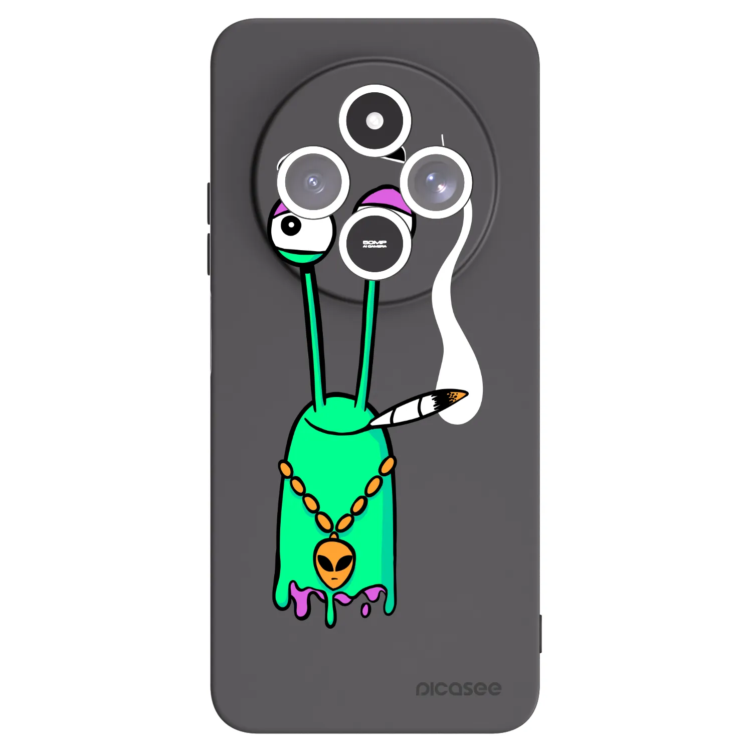 Picasee silikónový čierny obal pre Xiaomi Redmi 14C - Earth - Sám doma