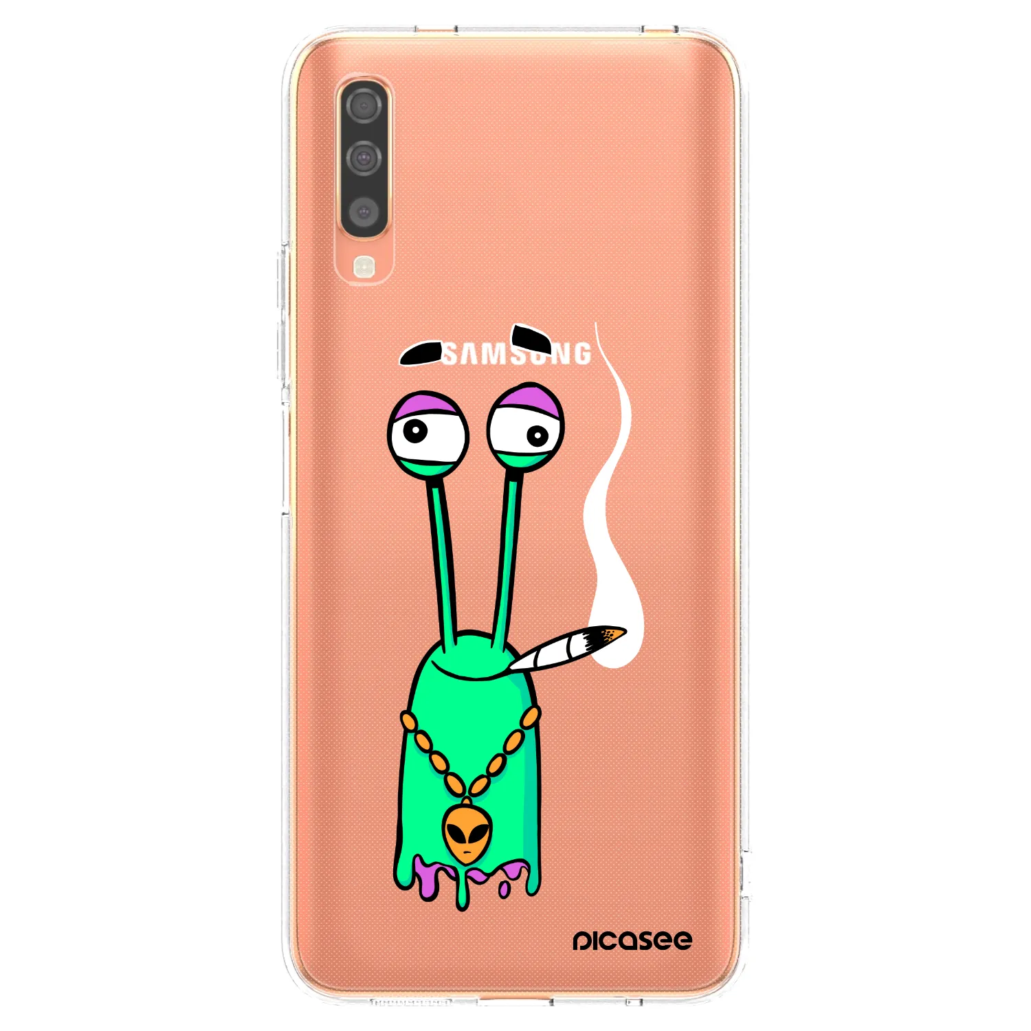 Picasee silikónový prehľadný obal pre Samsung Galaxy A70 A705F - Earth - Sám doma