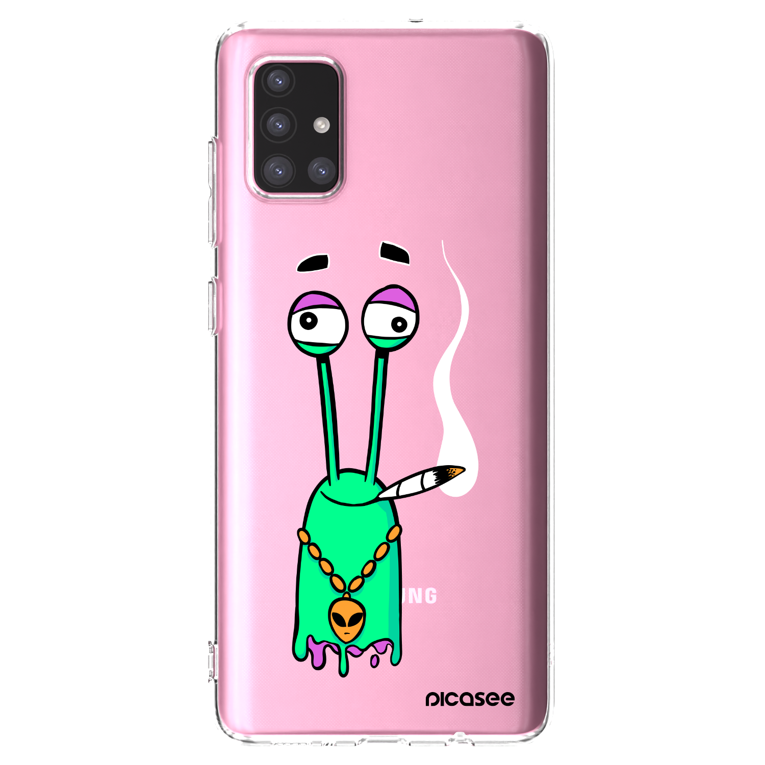 Picasee silikónový prehľadný obal pre Samsung Galaxy A71 A715F - Earth - Sám doma