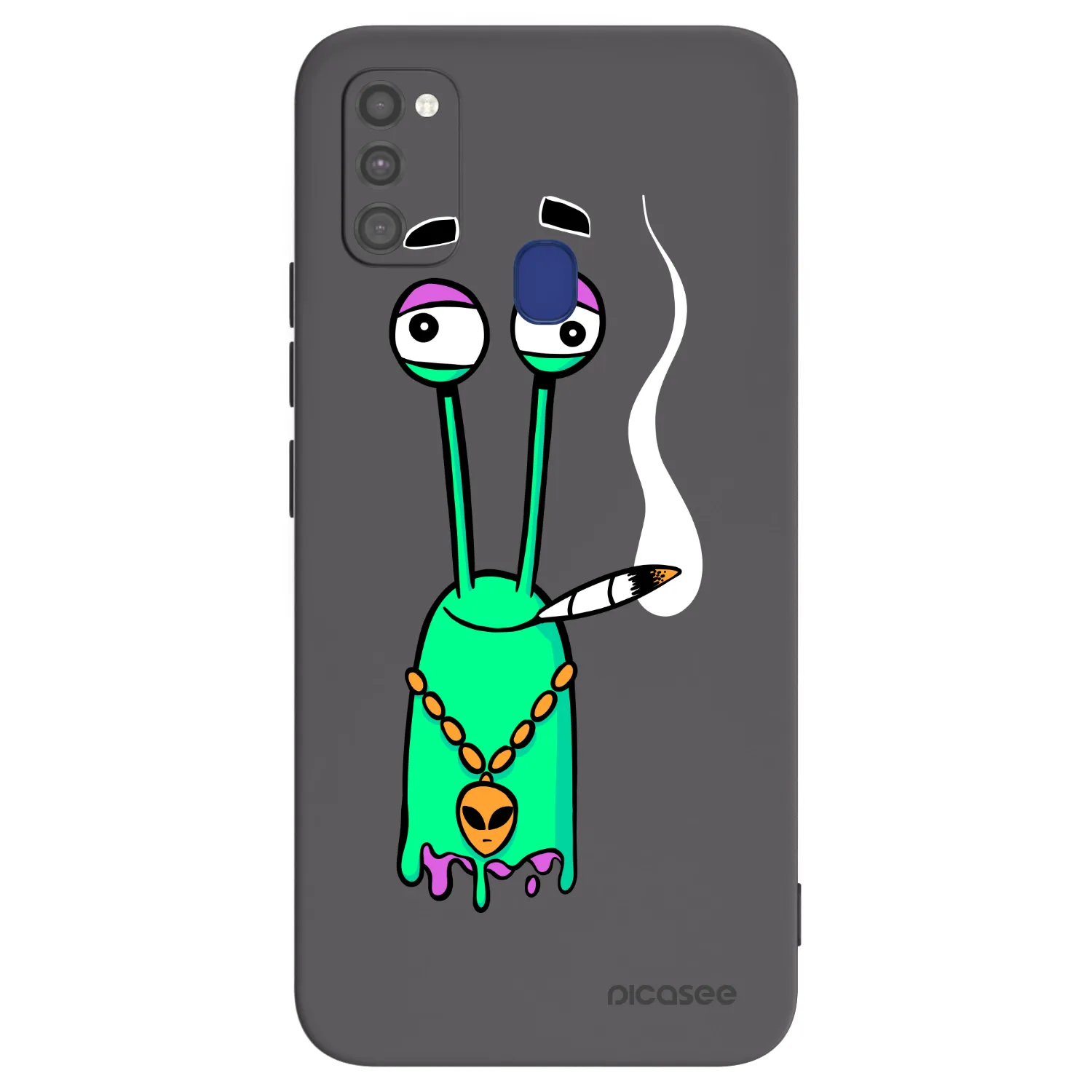 Picasee silikónový čierny obal pre Samsung Galaxy M21 M215F - Earth - Sám doma