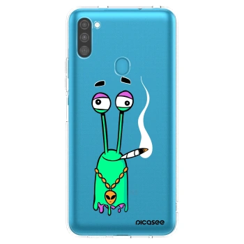 Picasee silikónový prehľadný obal pre Samsung Galaxy M11 - Earth - Sám doma