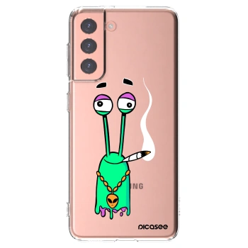 Picasee silikónový prehľadný obal pre Samsung Galaxy S21 5G G991B - Earth - Sám doma