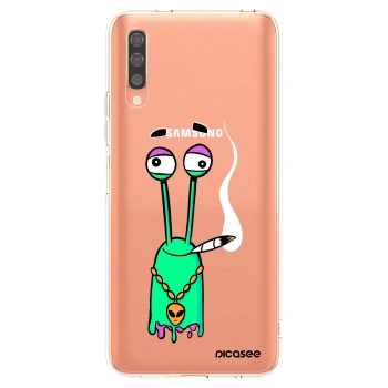 Picasee silikónový prehľadný obal pre Samsung Galaxy A70 A705F - Earth - Sám doma