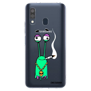 Picasee silikónový prehľadný obal pre Samsung Galaxy A40 A405F - Earth - Sám doma