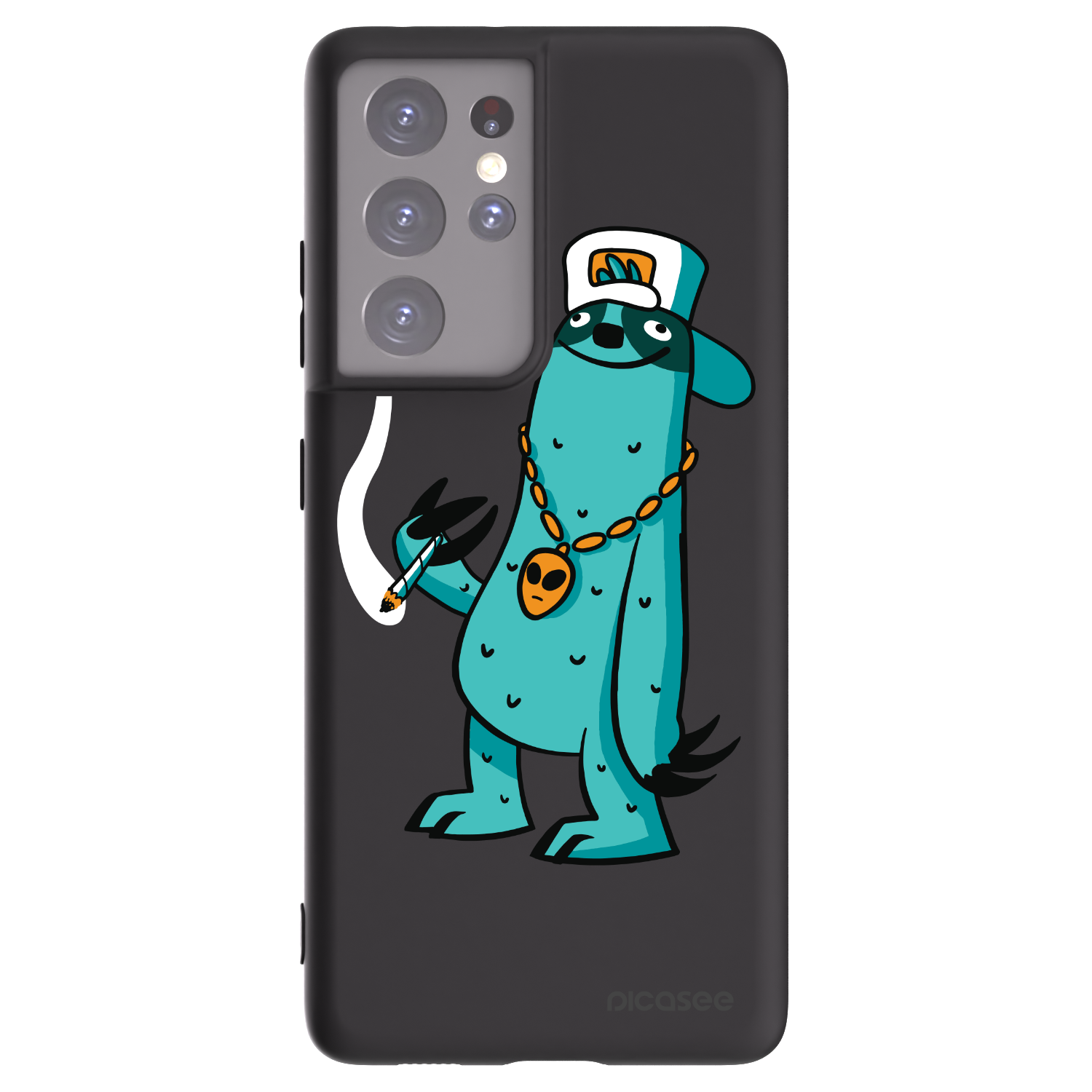 Picasee silikónový čierny obal pre Samsung Galaxy S21 Ultra 5G G998B - Earth - Je mi fajn