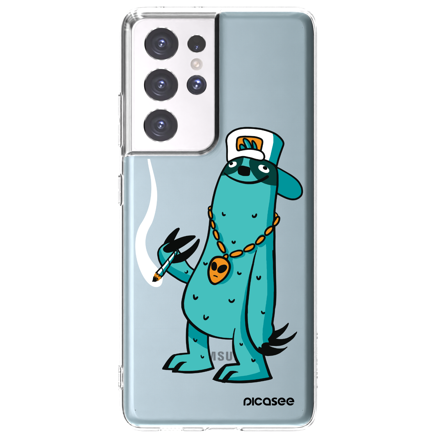 Picasee silikónový prehľadný obal pre Samsung Galaxy S21 Ultra 5G G998B - Earth - Je mi fajn