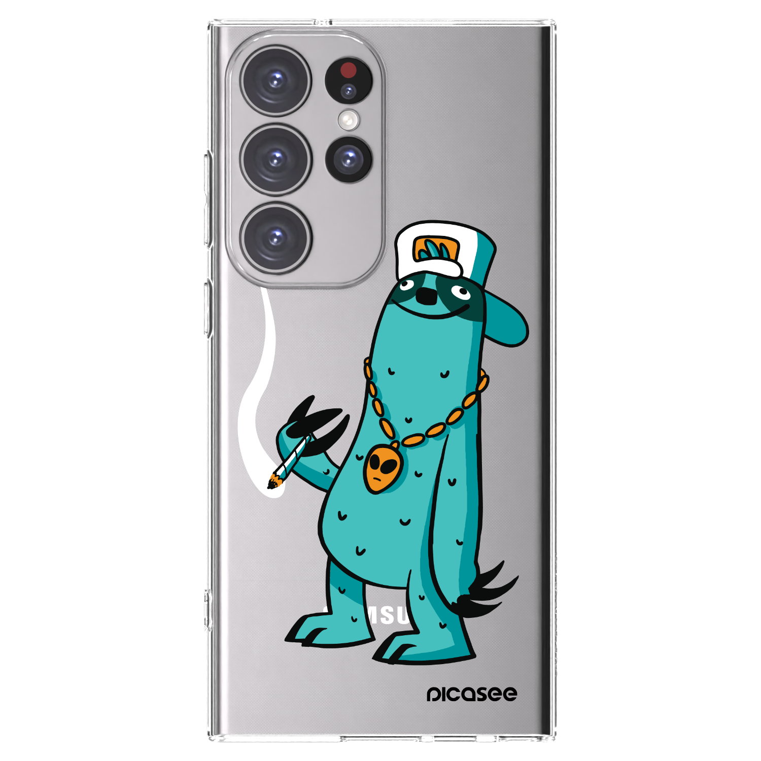 Picasee silikónový prehľadný obal pre Samsung Galaxy S23 Ultra 5G - Earth - Je mi fajn