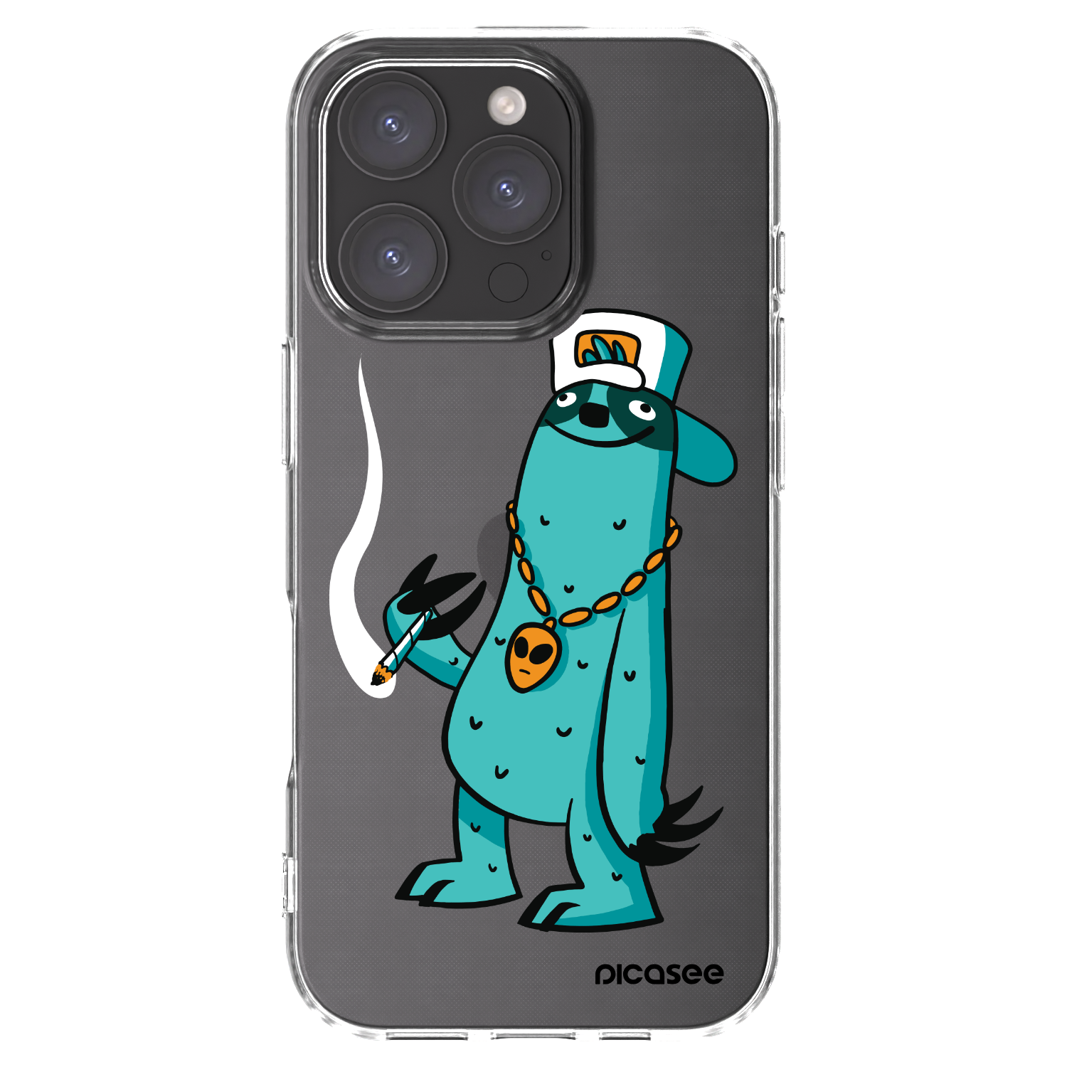 Picasee silikónový prehľadný obal pre Apple iPhone 16 Pro - Earth - Je mi fajn