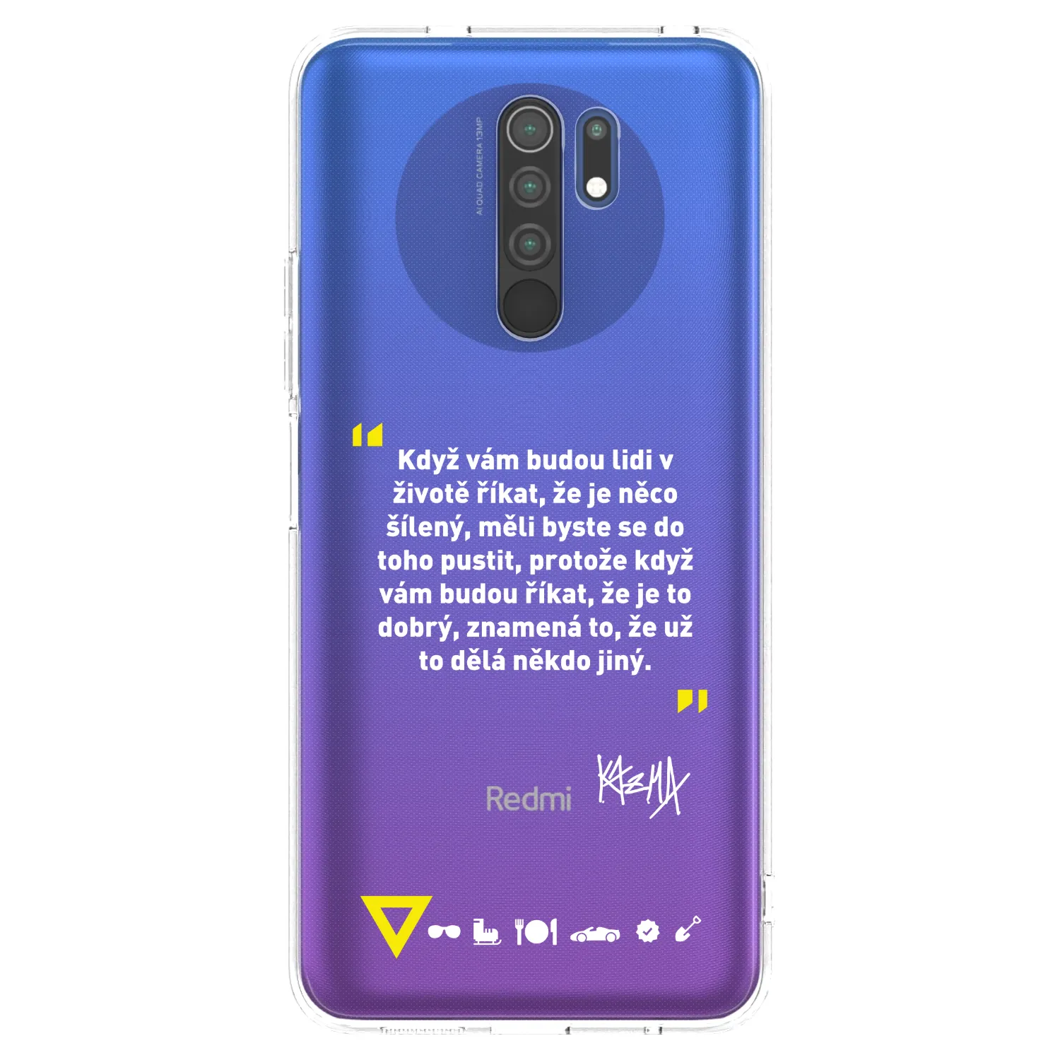 Picasee silikónový prehľadný obal pre Xiaomi Redmi 9 - Kazma - MĚLI BYSTE SE DO TOHO PUSTIT