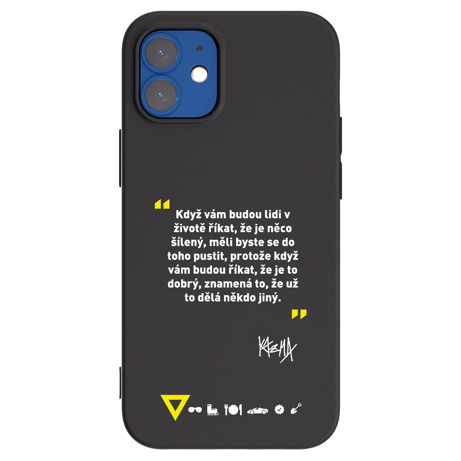 Picasee silikónový čierny obal pre Apple iPhone 12 mini - Kazma - MĚLI BYSTE SE DO TOHO PUSTIT