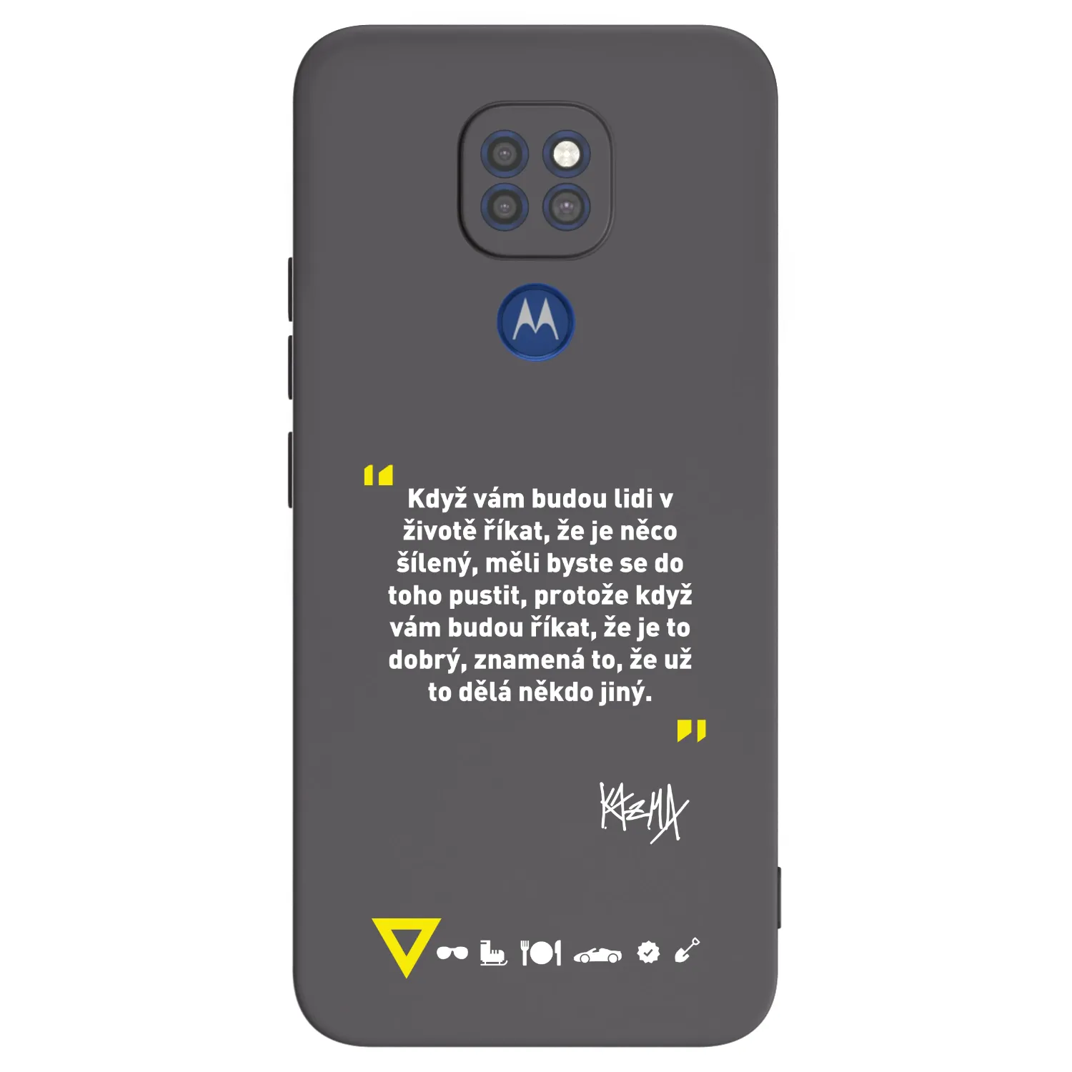 Picasee silikónový čierny obal pre Motorola Moto G9 Play - Kazma - MĚLI BYSTE SE DO TOHO PUSTIT