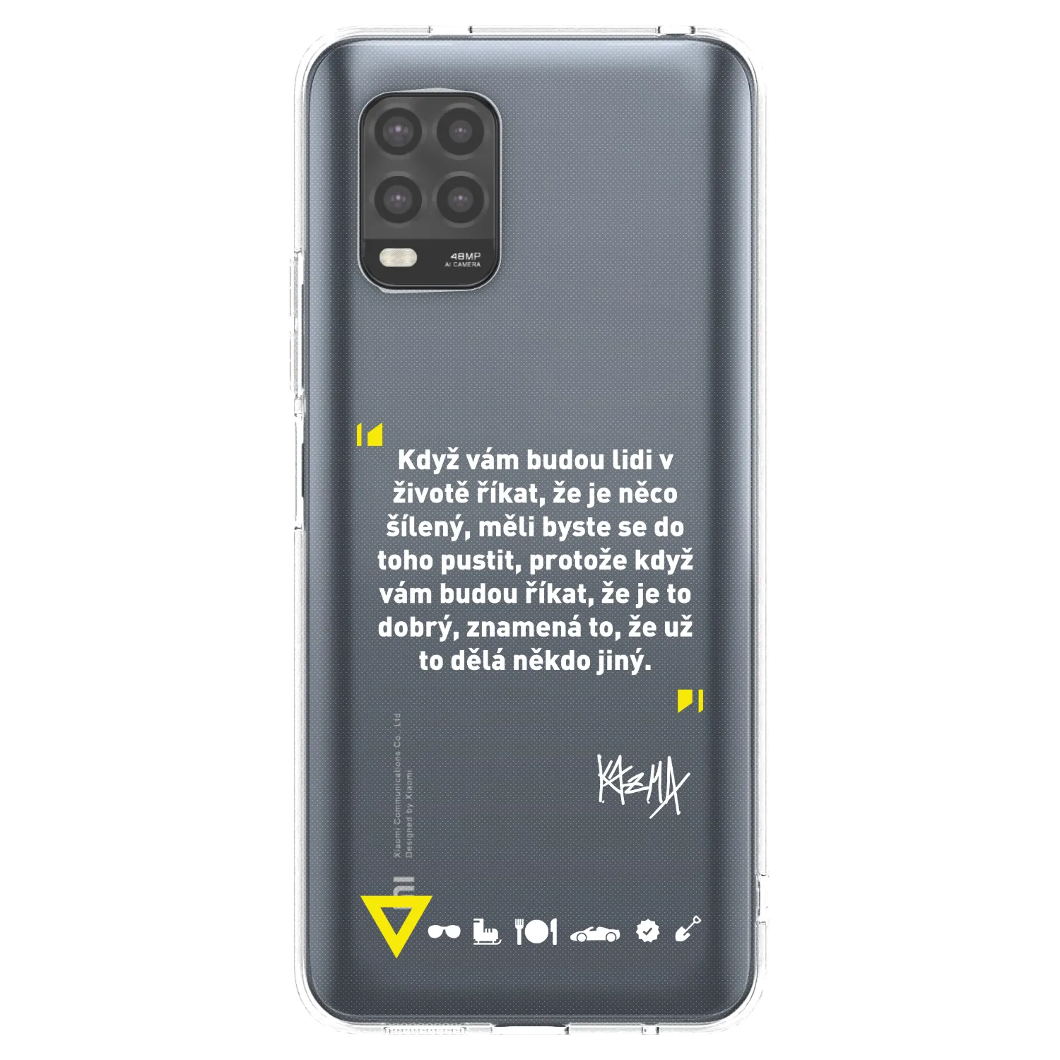 Picasee silikónový prehľadný obal pre Xiaomi Mi 10 Lite - Kazma - MĚLI BYSTE SE DO TOHO PUSTIT