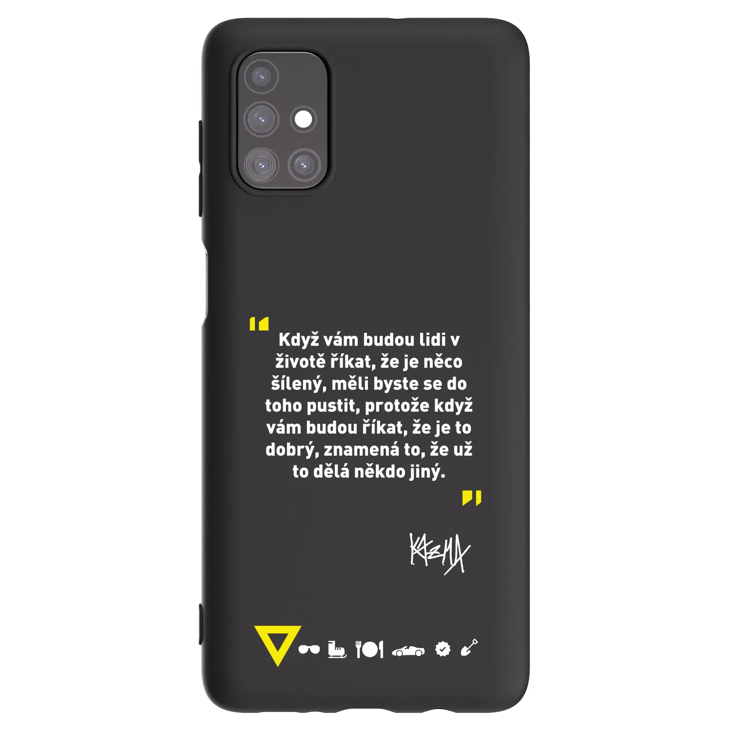 Picasee silikónový čierny obal pre Samsung Galaxy M51 M515F - Kazma - MĚLI BYSTE SE DO TOHO PUSTIT