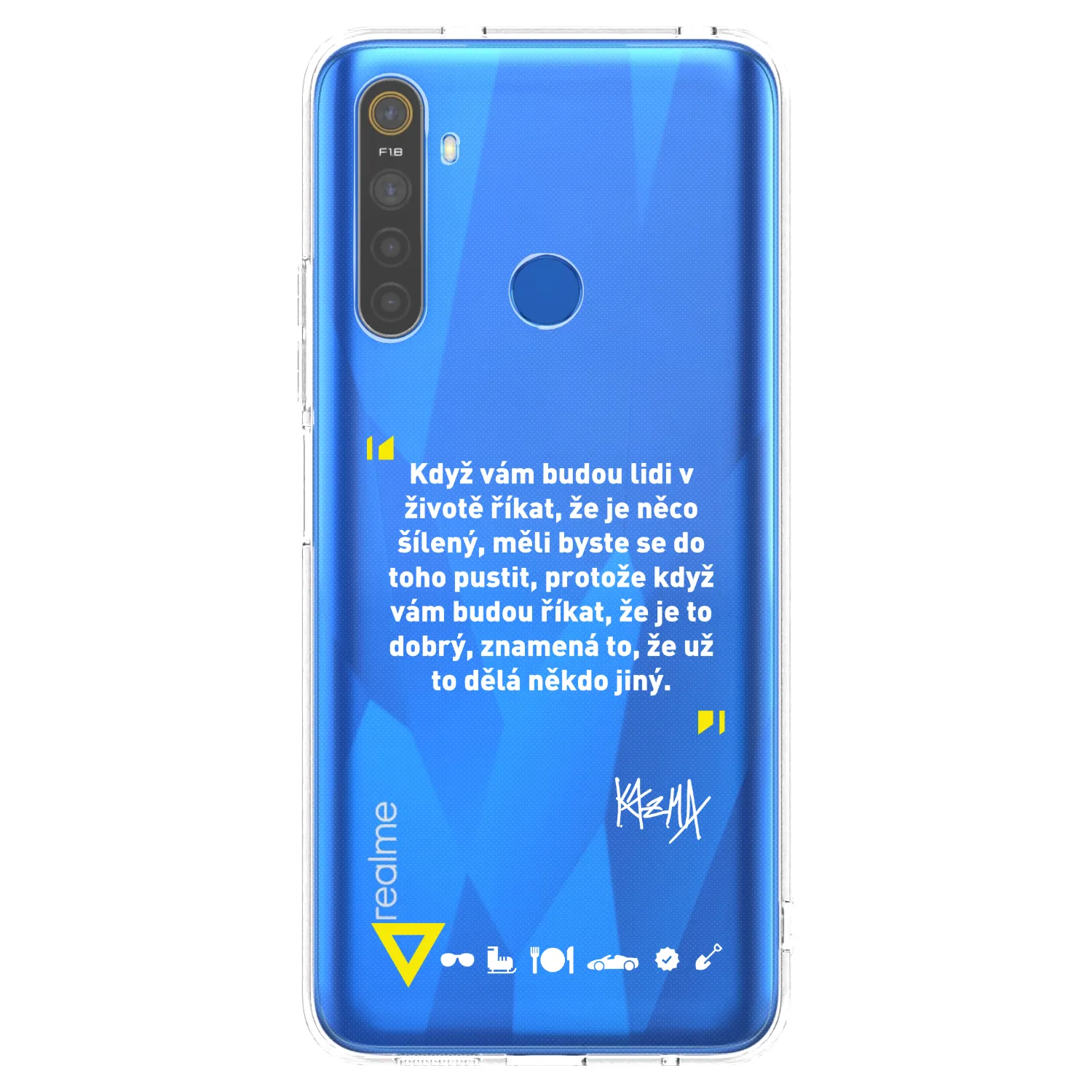 Picasee silikónový prehľadný obal pre Realme 5 - Kazma - MĚLI BYSTE SE DO TOHO PUSTIT