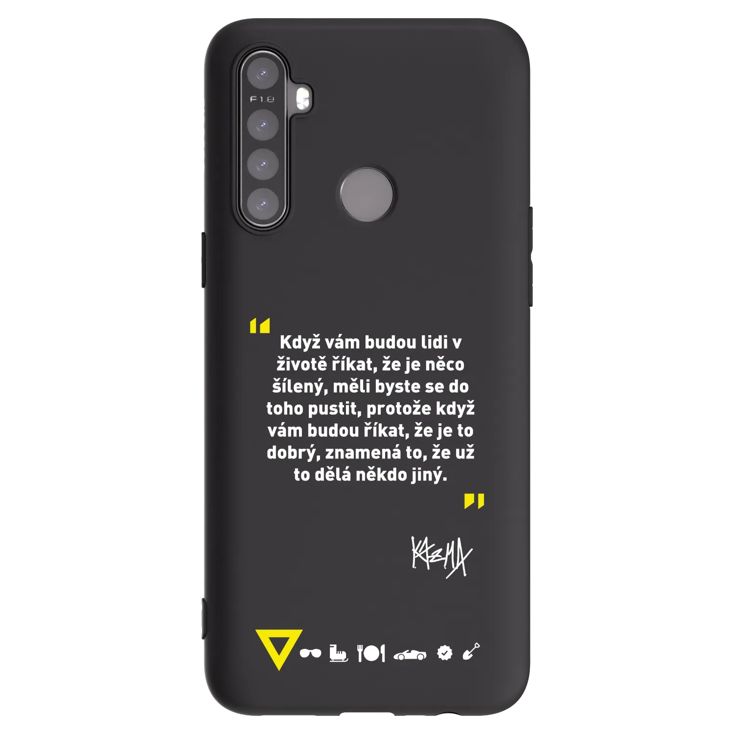 Picasee silikónový čierny obal pre Realme 5 - Kazma - MĚLI BYSTE SE DO TOHO PUSTIT