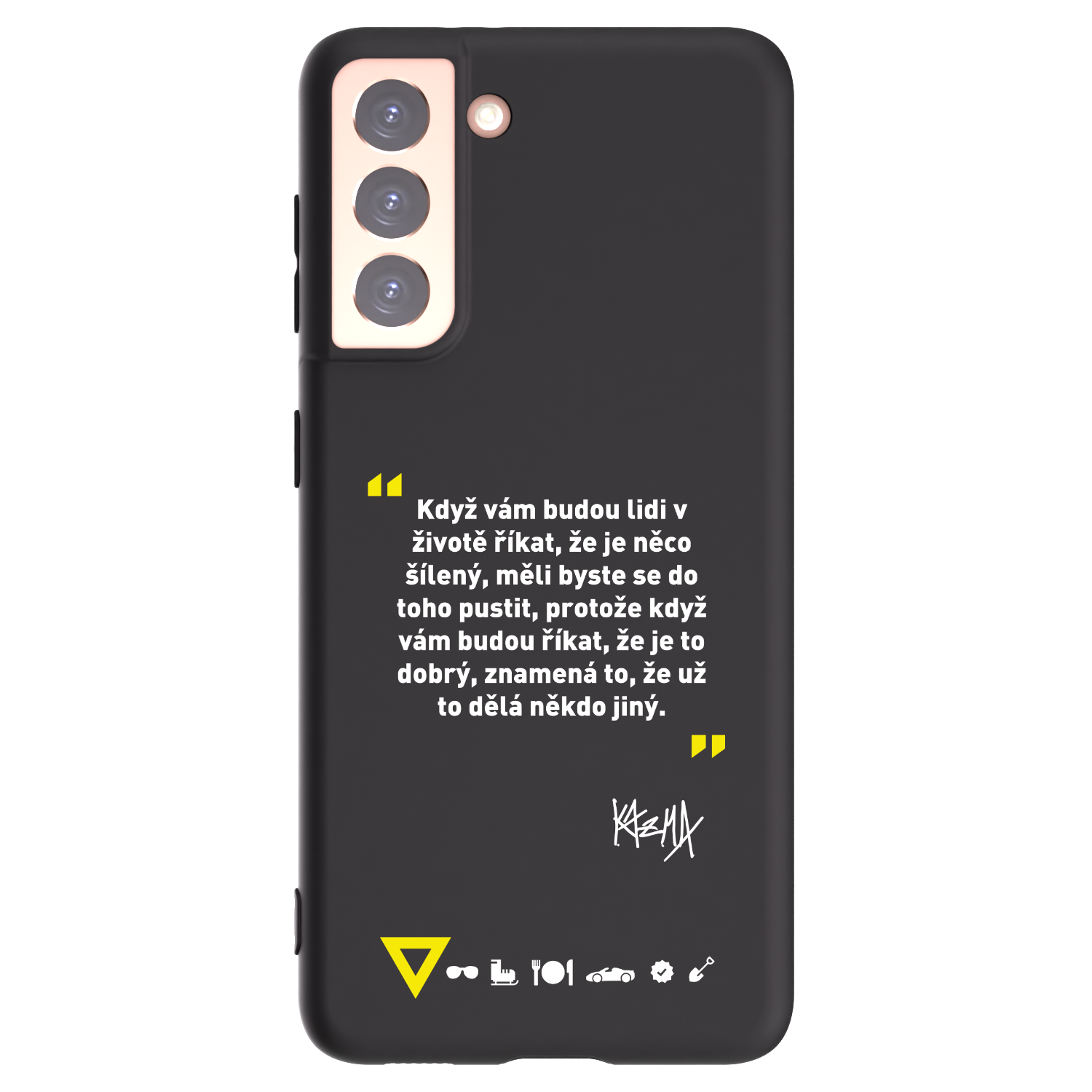 Silikónový čierny obal pre Samsung Galaxy S21 5G G991B - Kazma - MĚLI BYSTE SE DO TOHO PUSTIT