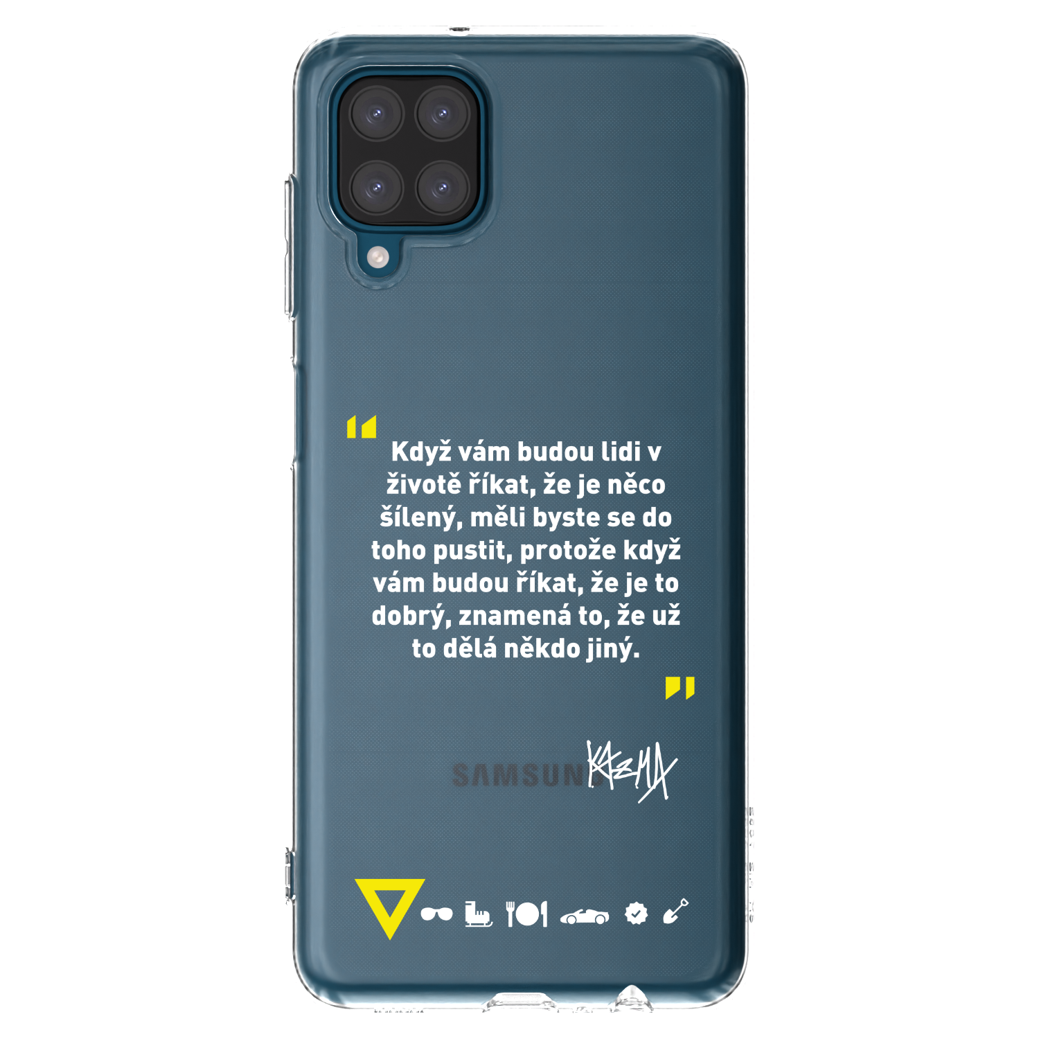 Silikónový prehľadný obal pre Samsung Galaxy A12 A125F - Kazma - MĚLI BYSTE SE DO TOHO PUSTIT