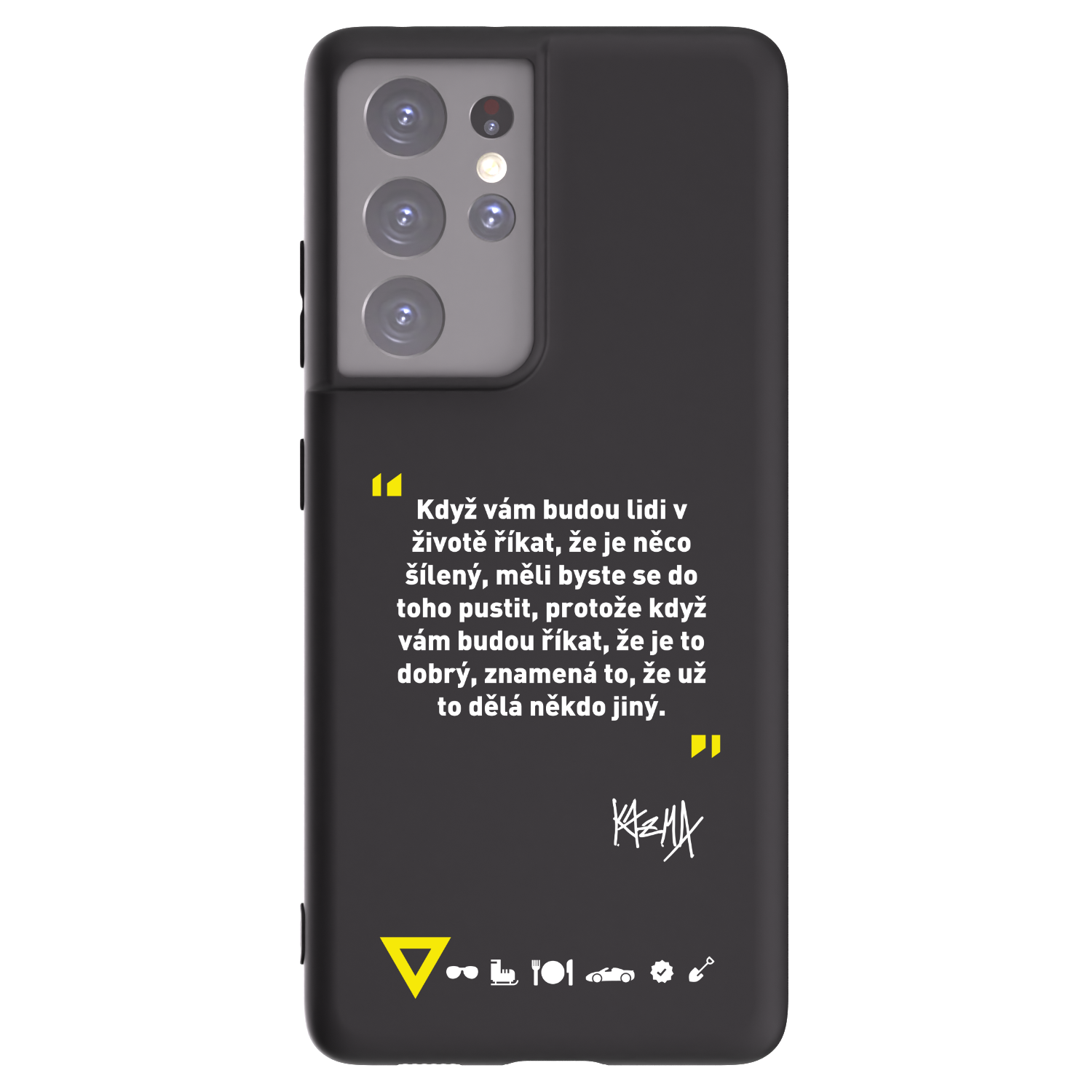 Picasee silikónový čierny obal pre Samsung Galaxy S21 Ultra 5G G998B - Kazma - MĚLI BYSTE SE DO TOHO PUSTIT