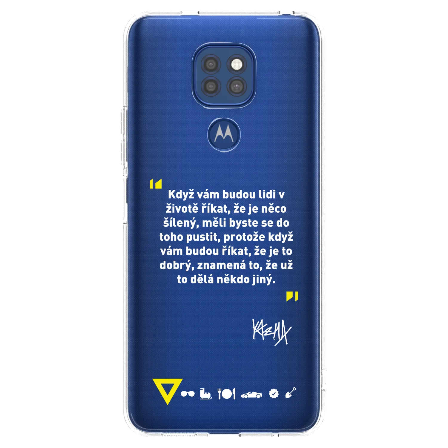 Silikónový prehľadný obal pre Motorola Moto G9 Play - Kazma - MĚLI BYSTE SE DO TOHO PUSTIT
