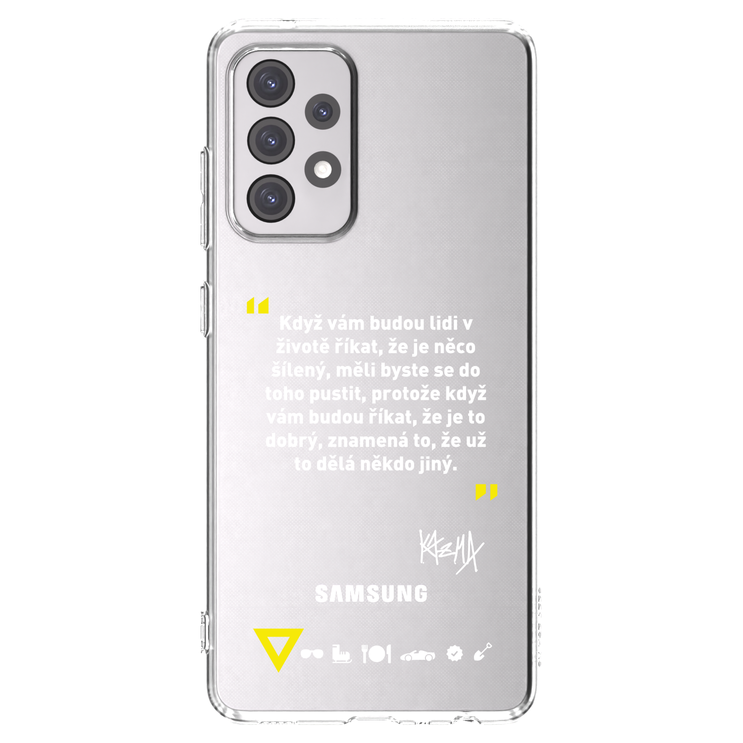 Picasee silikónový prehľadný obal pre Samsung Galaxy A52 5G A525F - Kazma - MĚLI BYSTE SE DO TOHO PUSTIT